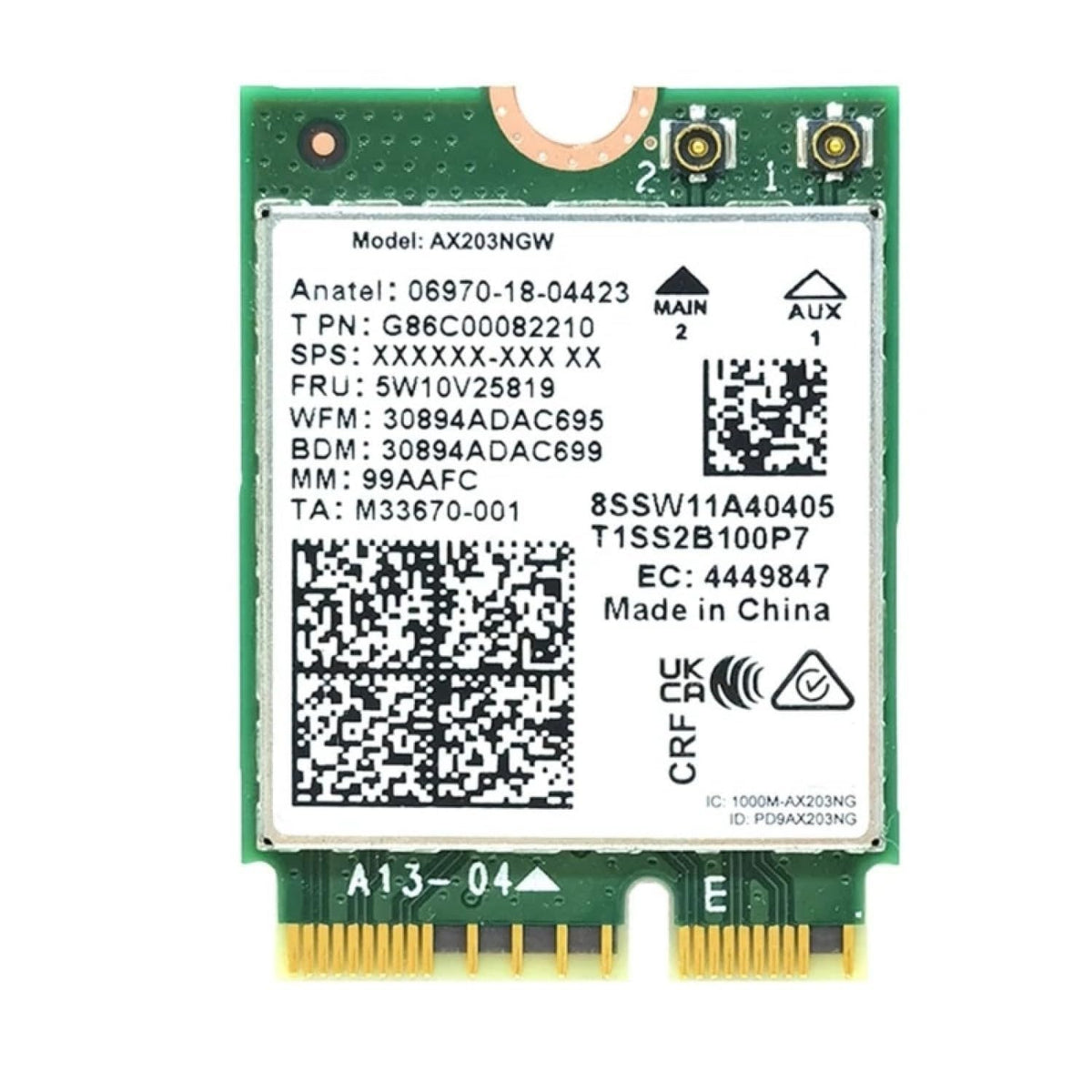 Adaptador WiFi 6 HighZer0 Electronics Intel AX203 Dual Band 1.2 Gbps Bluetooth 5.2 para Windows y Linux