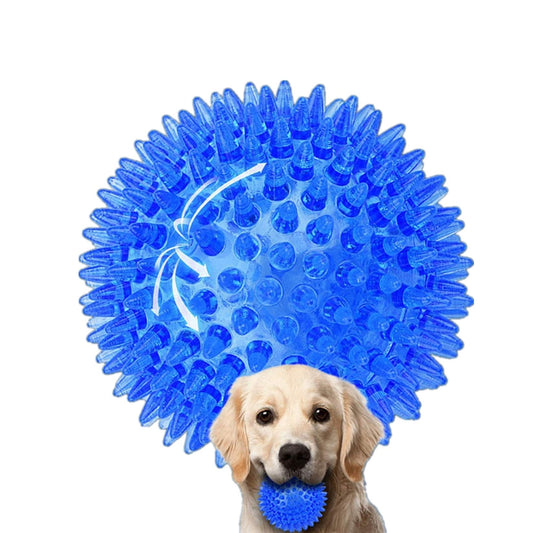 Pelota de Juguete para Perros Pequeños y Medianos Resistente a Mordeduras de Pelota Puntiaguda Azul
