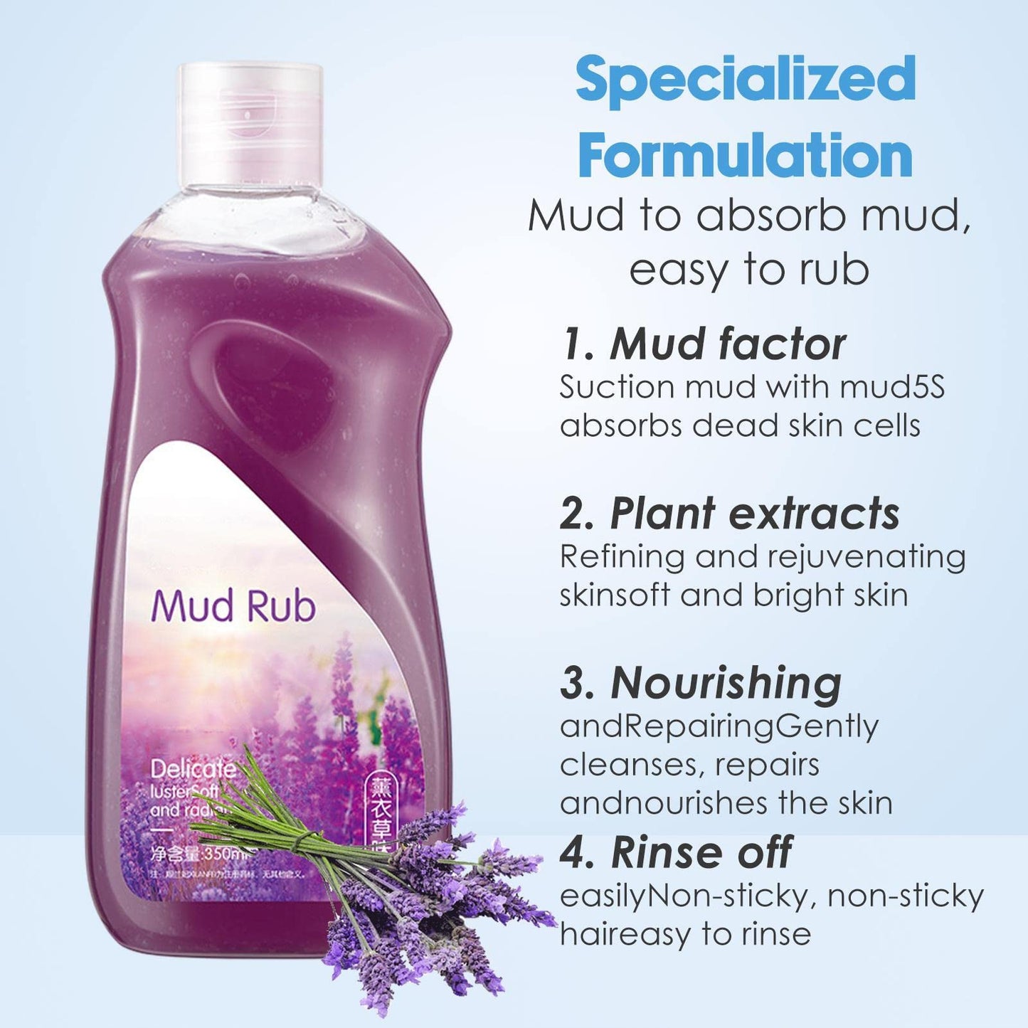 Gel Exfoliante Corporal Mud Rubbing Artifact Lodo Hidratante 350ml para Piel Muerta