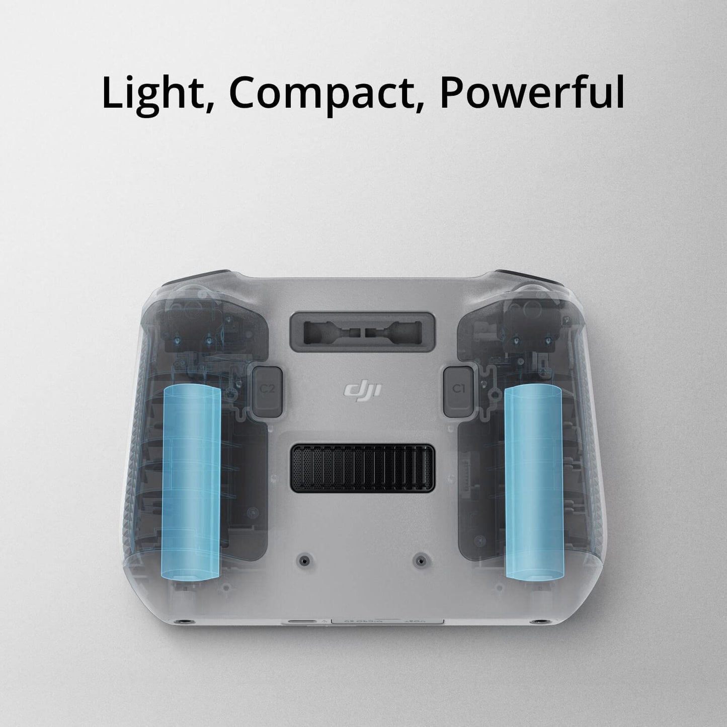 DJI RC, Mando a Distancia con Cuerpo Ligero, visualización FHD, batería de 4 Horas, Barras de Control de precisión, transmisión O3+