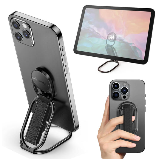 Agarre para Teléfono Mindsky Negro Compatible con Correa de Dedo 3 en 1
