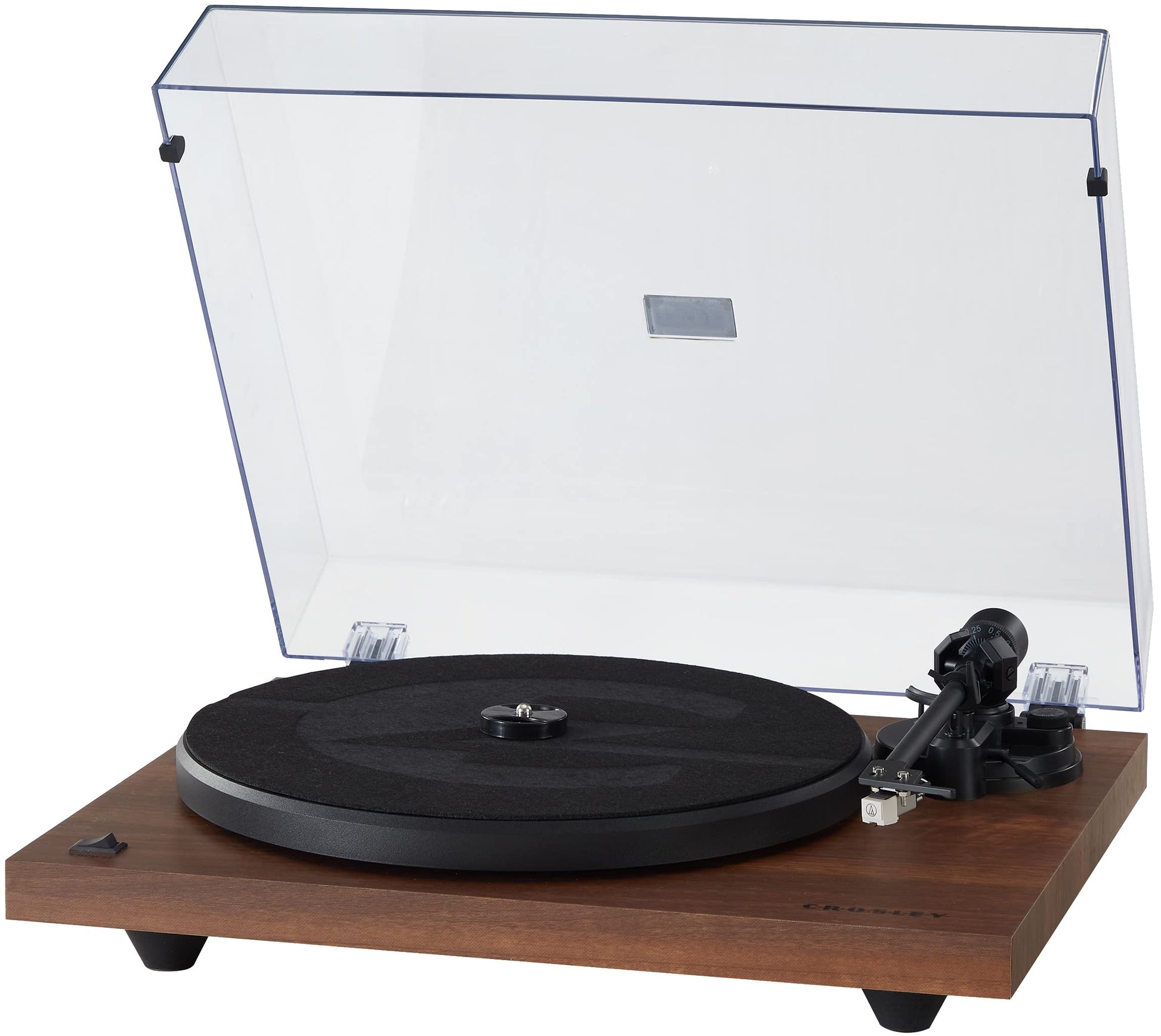 Crosley Tocadiscos Bluetooth C6B-WA con transmisión por Correa con Brazo de Tono Ajustable, Nogal