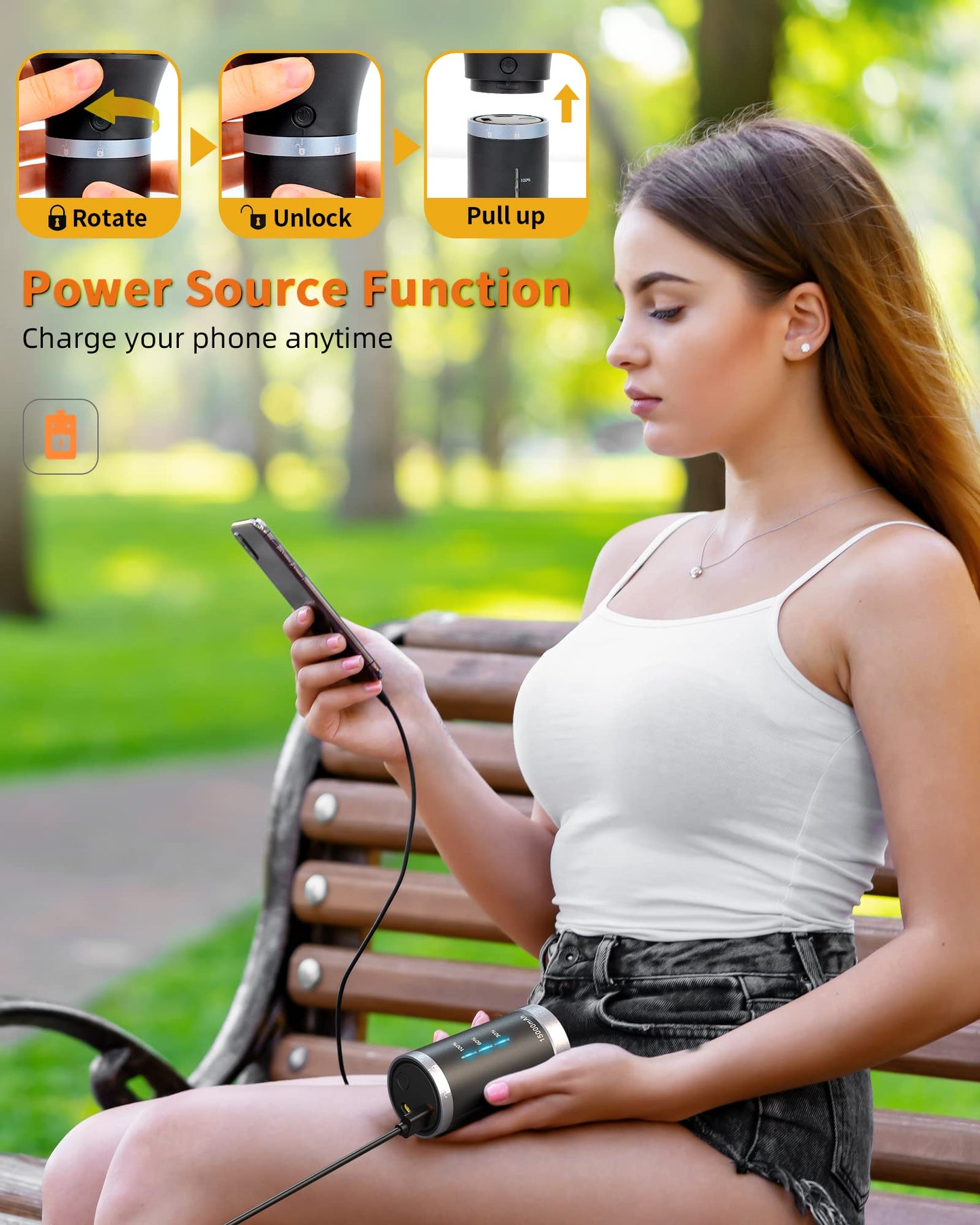 Koonie - Plumero de aire comprimido inalámbrico de 15000 mAh y aspiradora 2 en 1, potente 77000 RPM/11000 PA, 2 velocidades con batería desmontable, para computadora/teclado, coche, electrónica