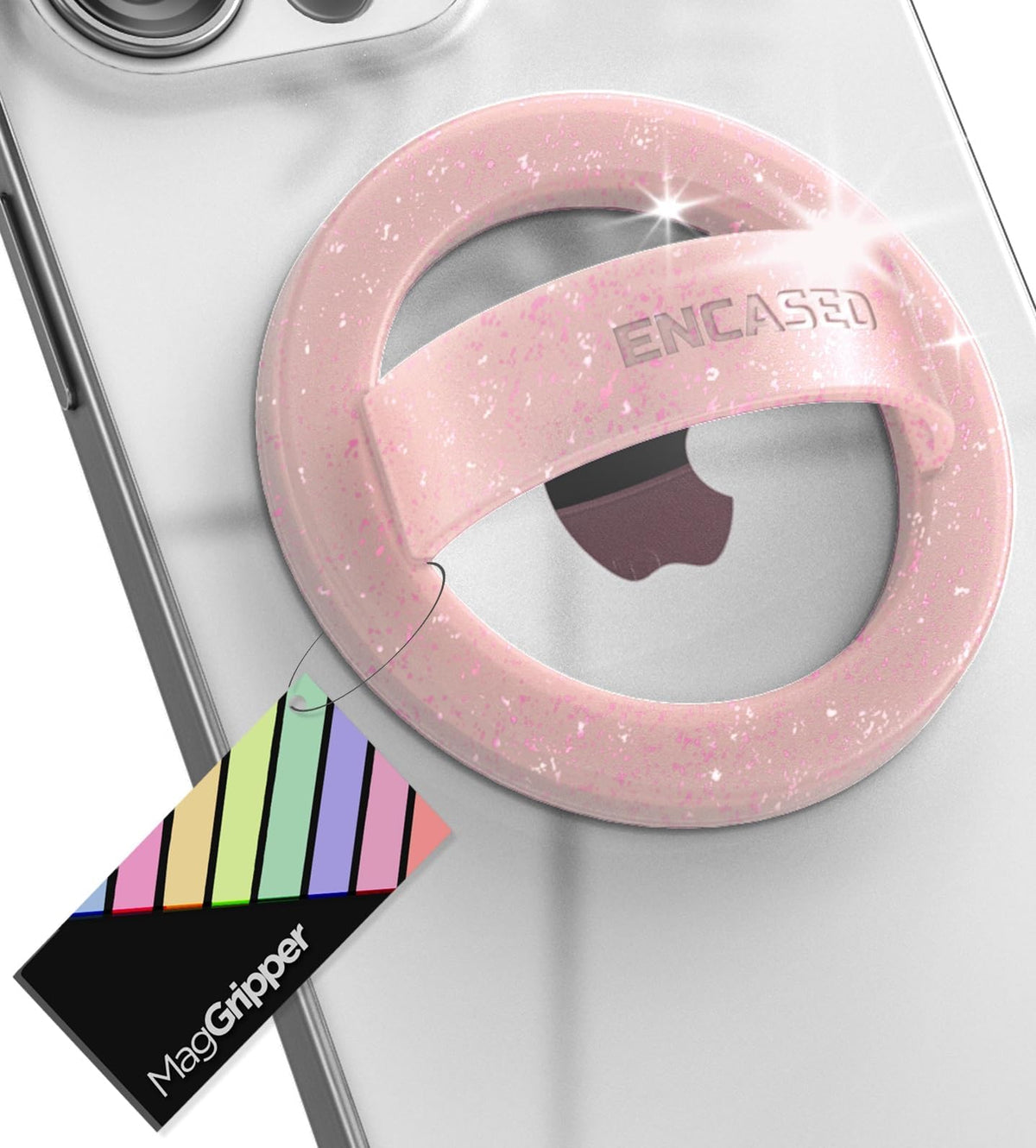 Soporte Magnético para Teléfono Compatible con MagSafe Rosa Purpurina