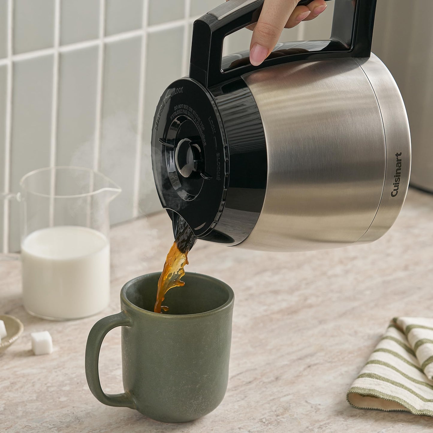 Cuisinart DCC-3400 - Cafetera térmica programable (12 tazas, acero inoxidable)