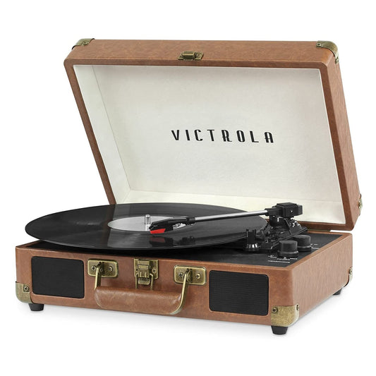 Reproductor de Discos Victrola Bluetooth Journey tipo Maleta con Tocadiscos de 3 Velocidades