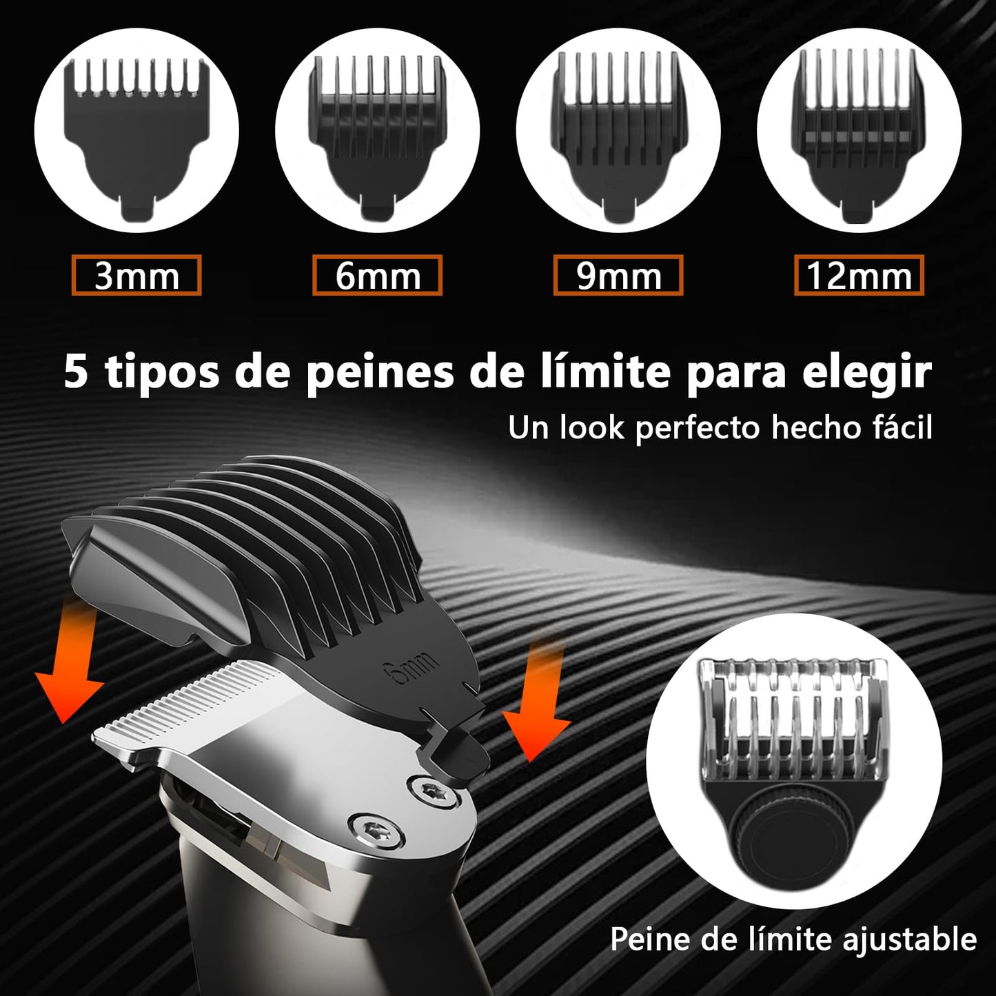 ZVXCABV 16 en 1 Kit de Rasurado para Hombre,Afeitadora Electrica,Barbero Eléctrico con Cabezal de Succión Magnético,Carga Rápida USB y Base,Máquina para Cortar Cabello de Barba/Nariz/Pelo/Cara/Cuerpo