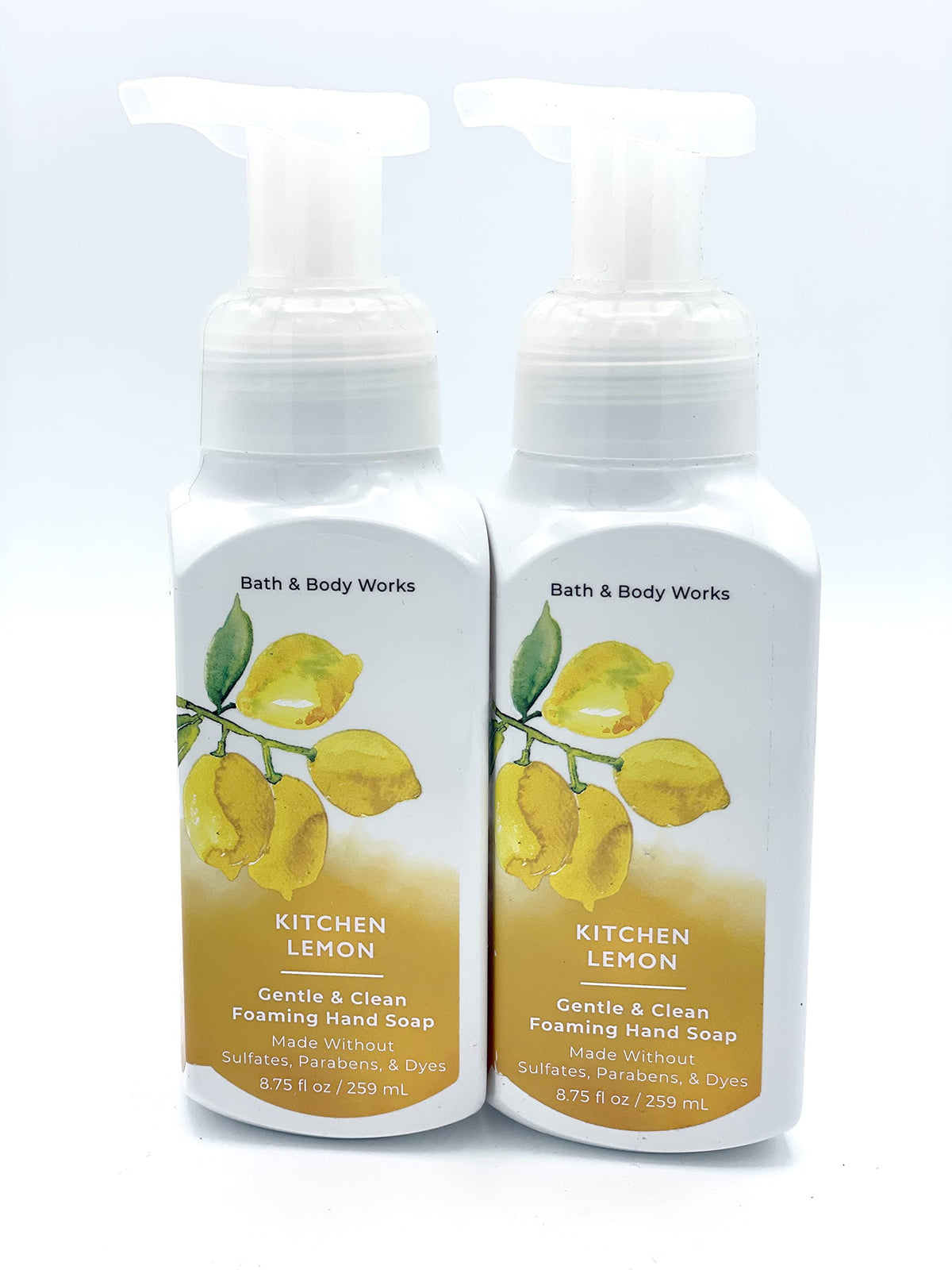 Bath and Body Works 2 Pack Kitchen Lemon Gentle Foaming Hand Soap 8.75 Oz.