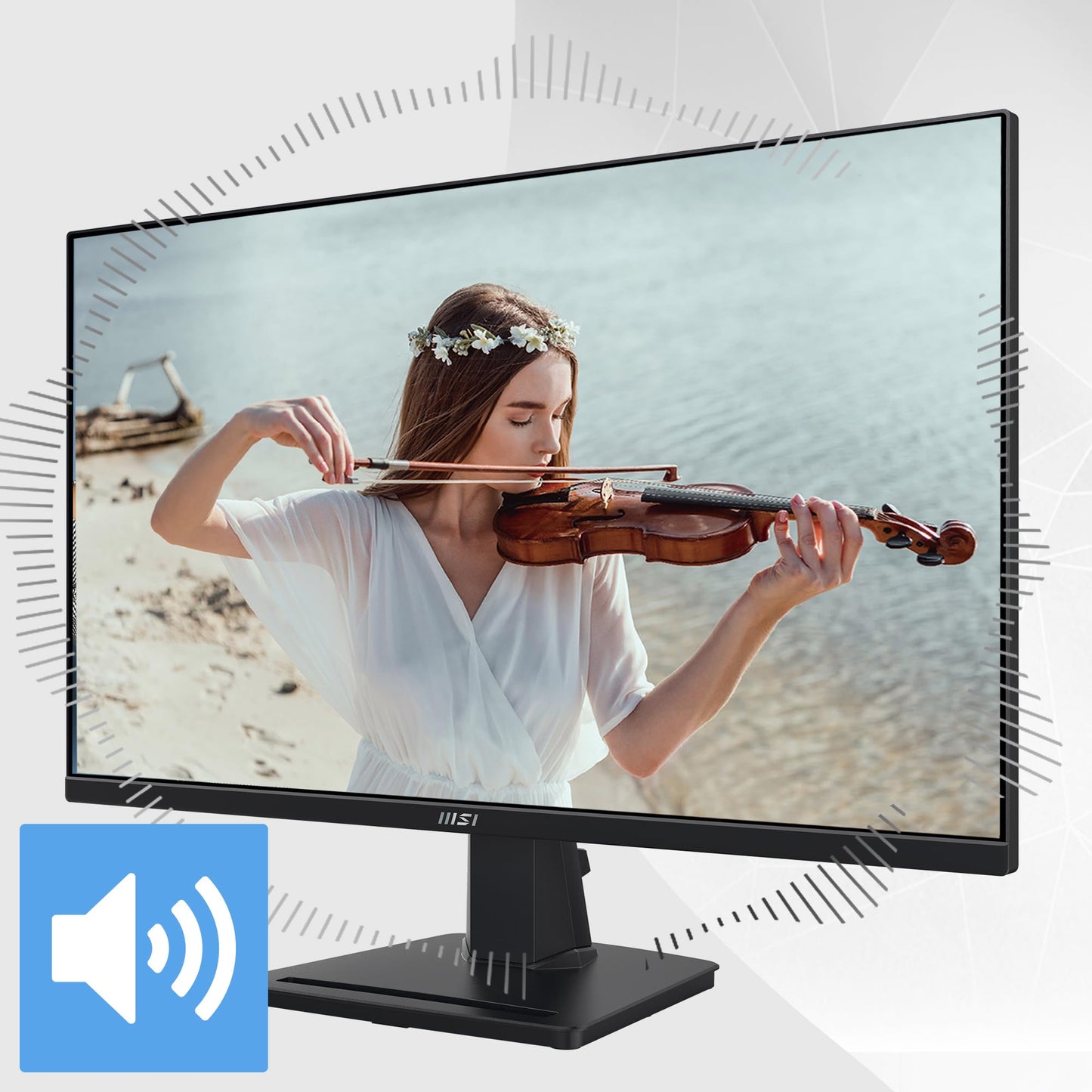 MSI PRO MP275Q Monitor de oficina WQHD de 27 pulgadas, panel IPS de 2560 x 1440, 100 Hz, visualización amigable con los ojos, altavoces integrados, inclinación ajustable - HDMI 2.0b, DP (1.2a)