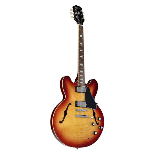 Epiphone - Guitarra eléctrica | ES335 | Parte superior con cifras | Cuerpo semihueco | Color ráfaga de té de frambuesa | Instrumentos musicales Guitarra eléctrica ES335