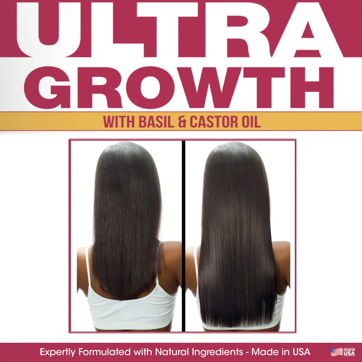 Difeel Ultra Growth Basil & Castor Hair Oil Leave in Conditioning Spray 6 oz.