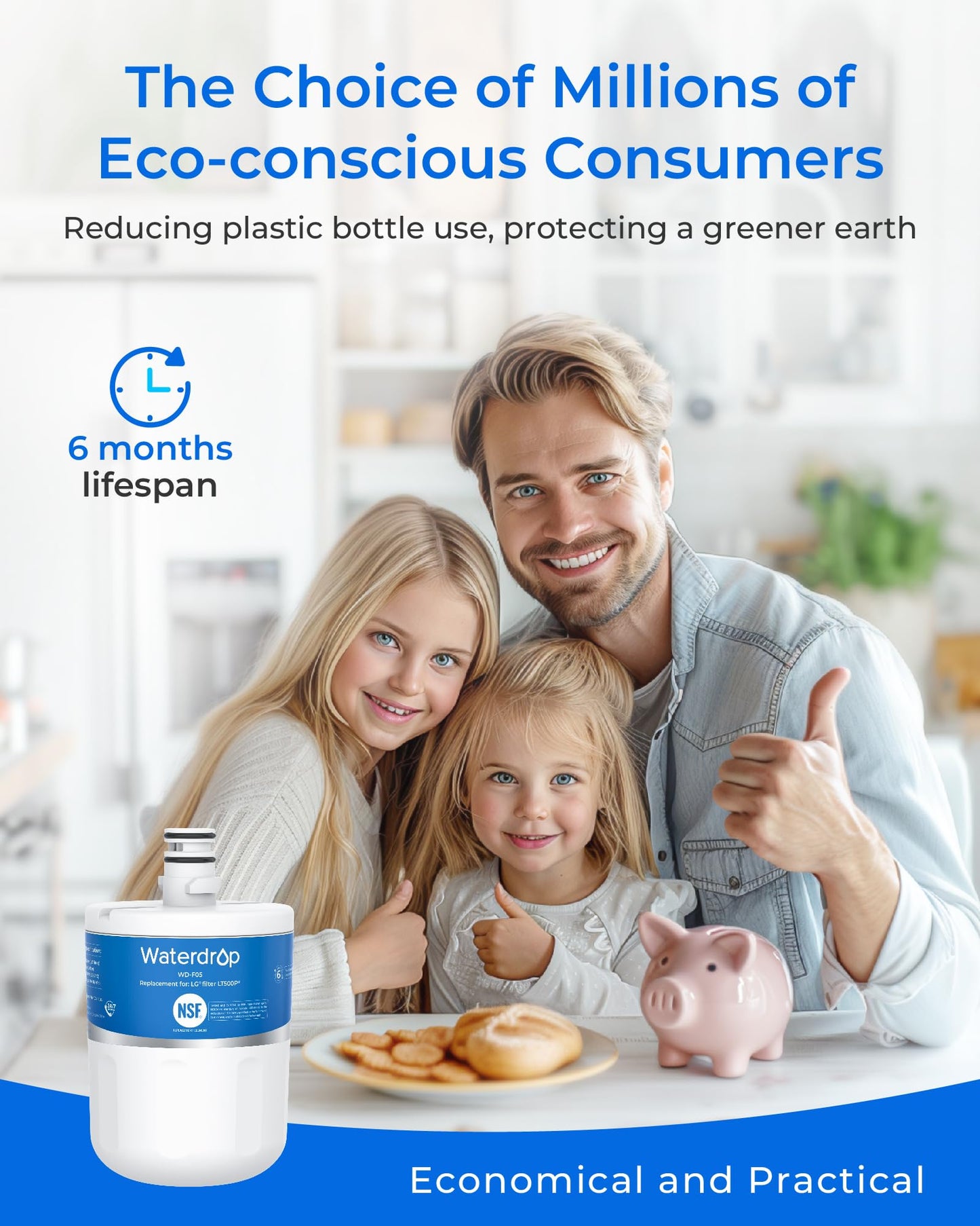 Refrigerador Waterdrop Blanco Paquete de 3 Avanzado