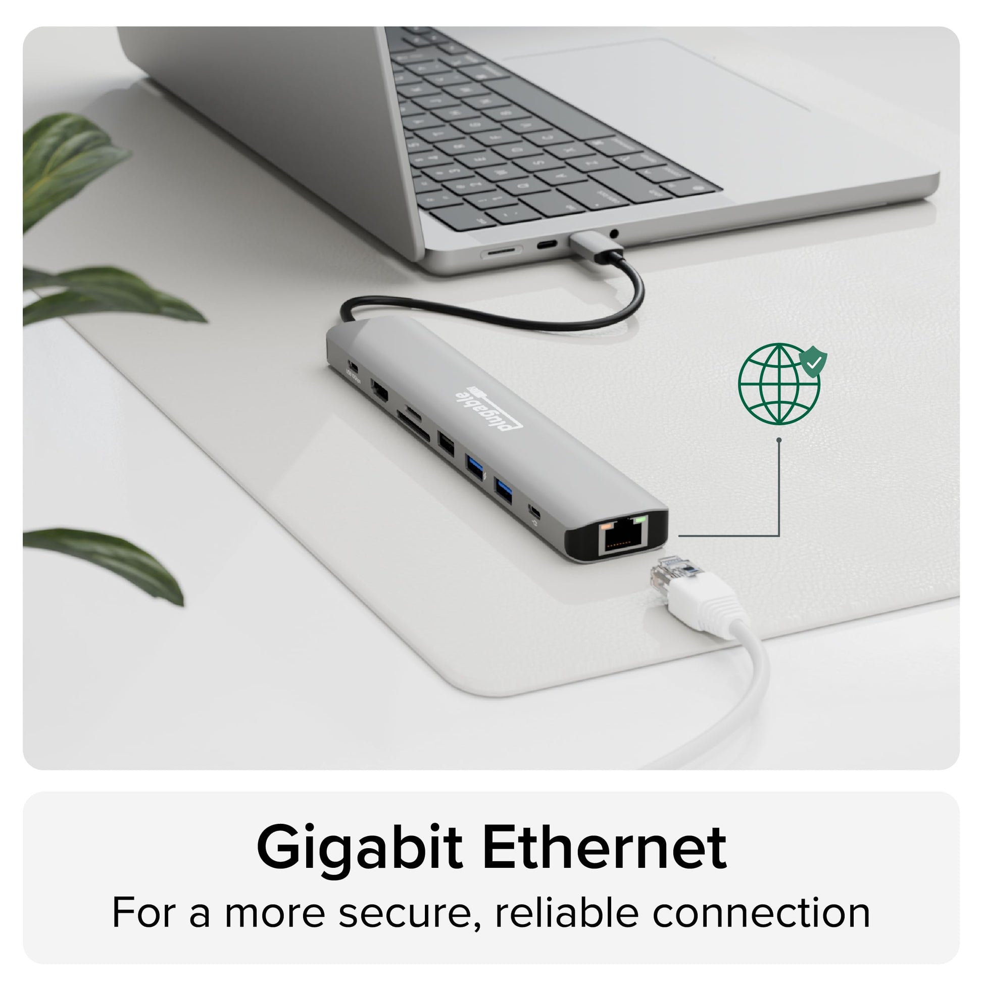 Adaptador Multipuerto USB C Plugable 140W HDMI 4K 60Hz para MacBook, Windows, Chromebook