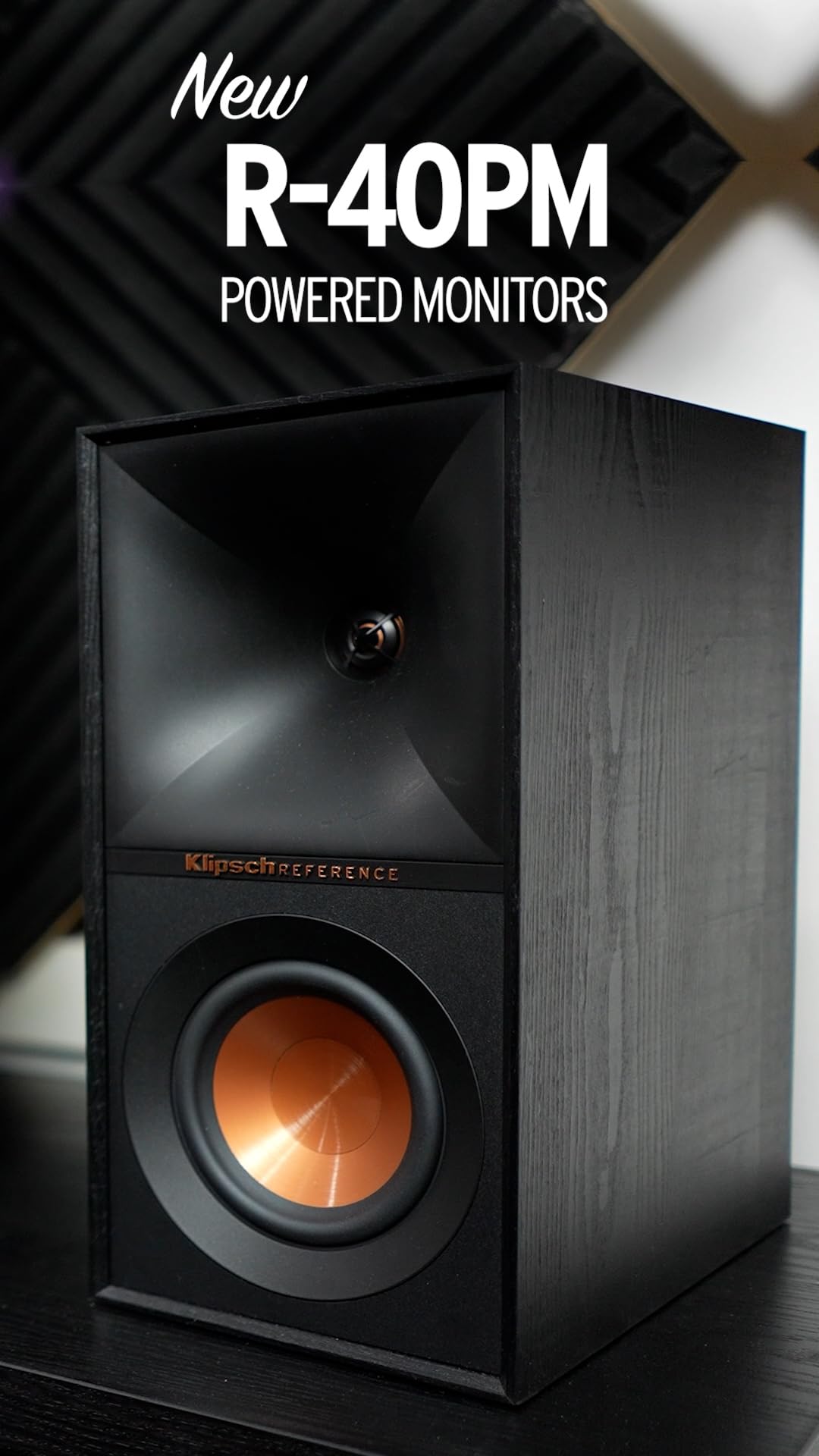 Altavoces de Estantería Klipsch Reference R-40PM Negros con Bocina Tractrix y Suspensión de Viaje Lineal