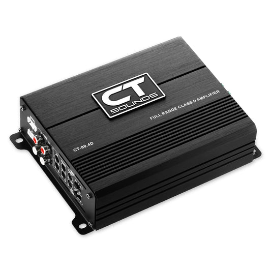 CT Sounds CT-80.4D - Amplificador de audio para coche, clase D de 4 canales, 480 vatios RMS
