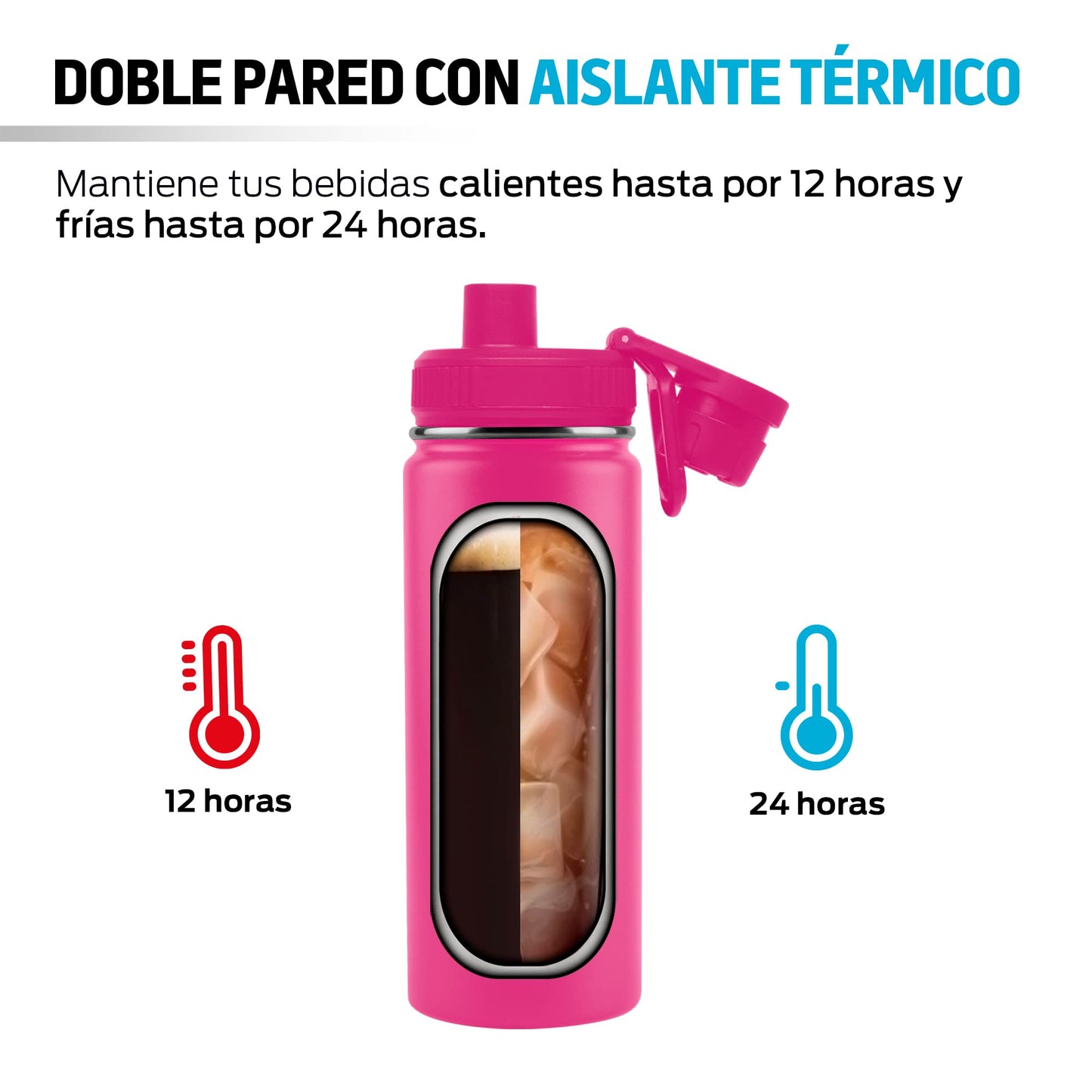 Termo Acero Inoxidable Redlemon Plata Doble Aislamiento Antigoteo Ecológico