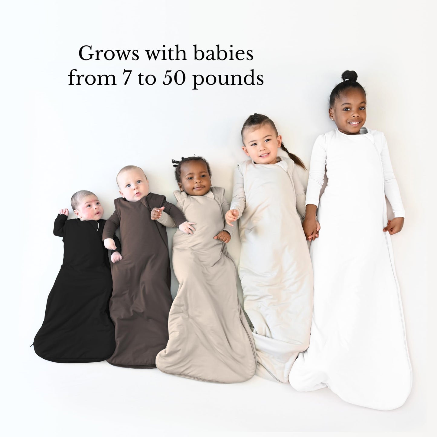 Sleeping Bag for Toddlers 6-18 Months - Made of Soft Bamboo Material - 1.0 Tog - Storm