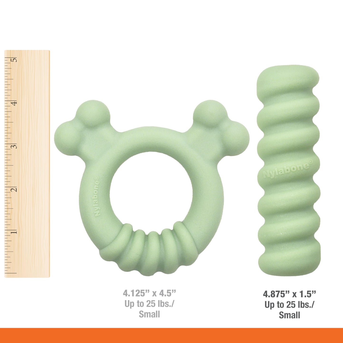 Anillo de Juguete Sensorial Nylabone Sabor a Pollo pequeño para Cachorros