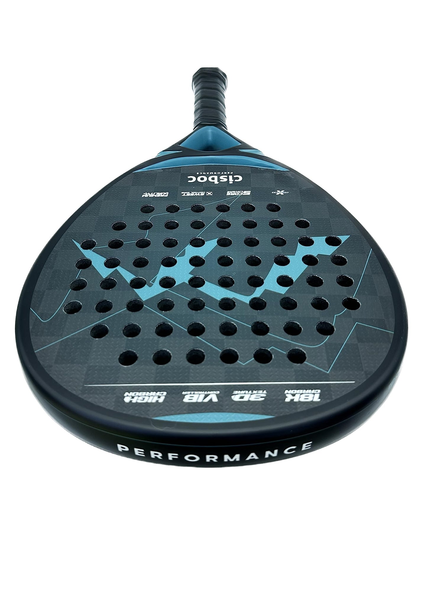 CIS Comfort Innovation Supply Raqueta de Pádel CISBOC Performance de 12k Carbon Fiber, 3D Surface y Soft EVA Drop Shot