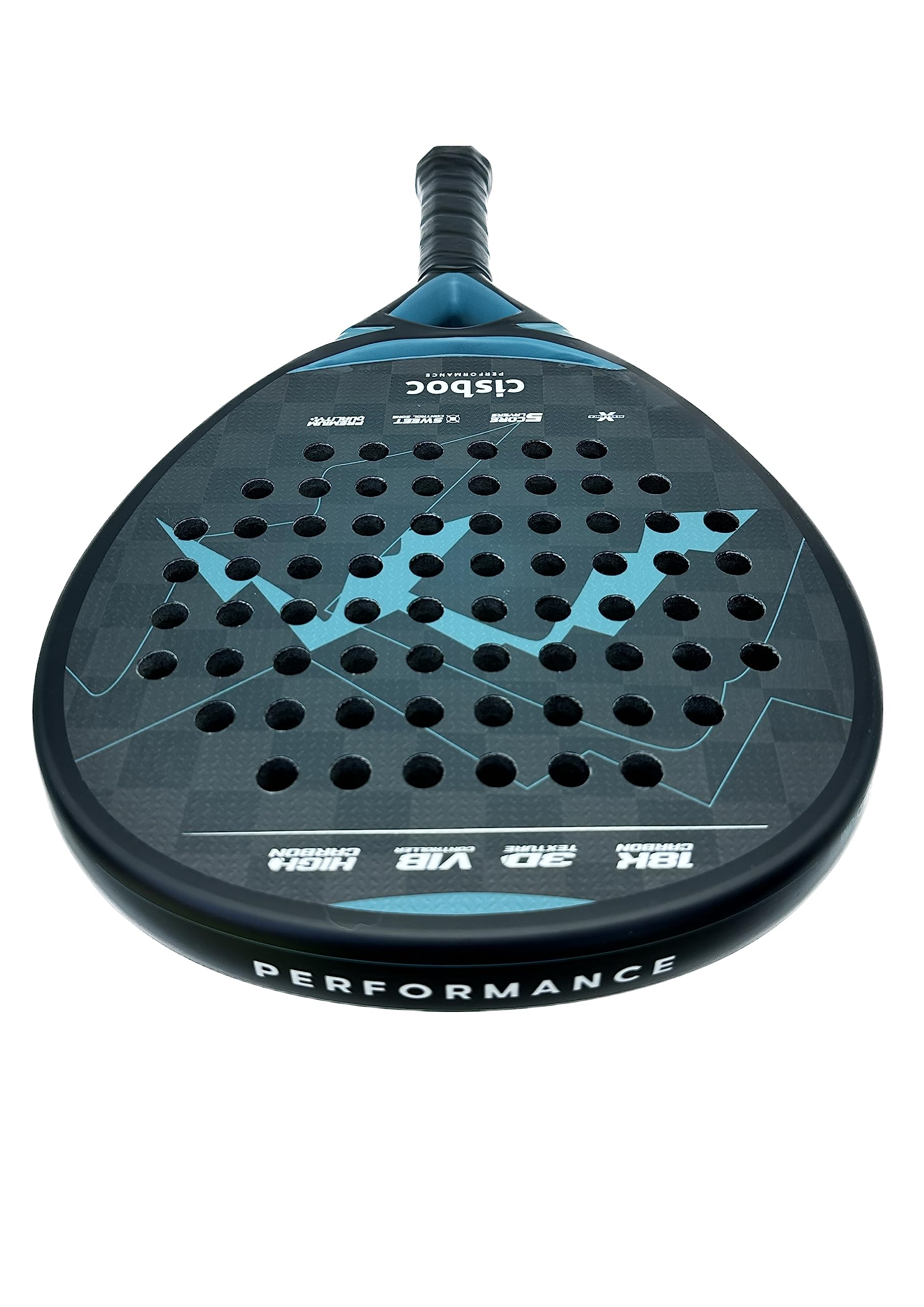 CIS Comfort Innovation Supply Raqueta de Pádel CISBOC Performance de 12k Carbon Fiber, 3D Surface y Soft EVA Drop Shot