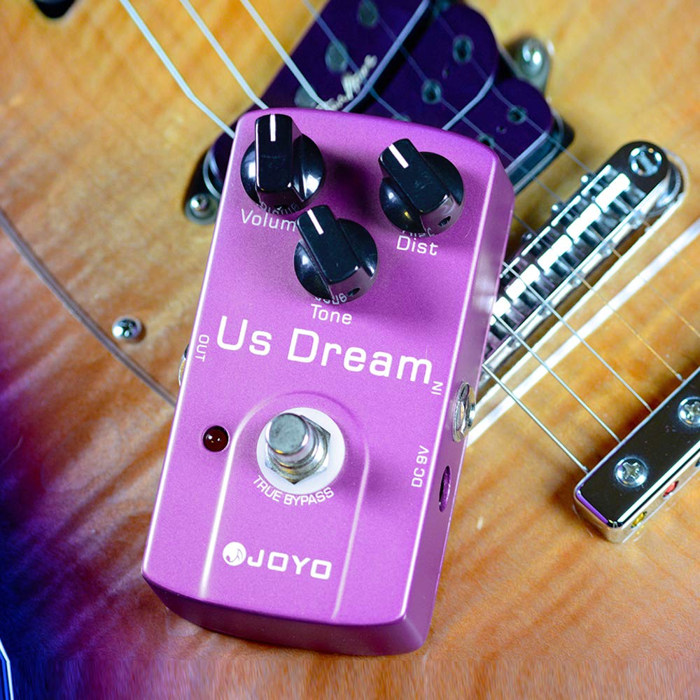 JOYO - Pedal de distorsión de alta ganancia simula amplificador de tubo conducido para efecto guitarra eléctrica - True Bypass (US Dream JF-34)