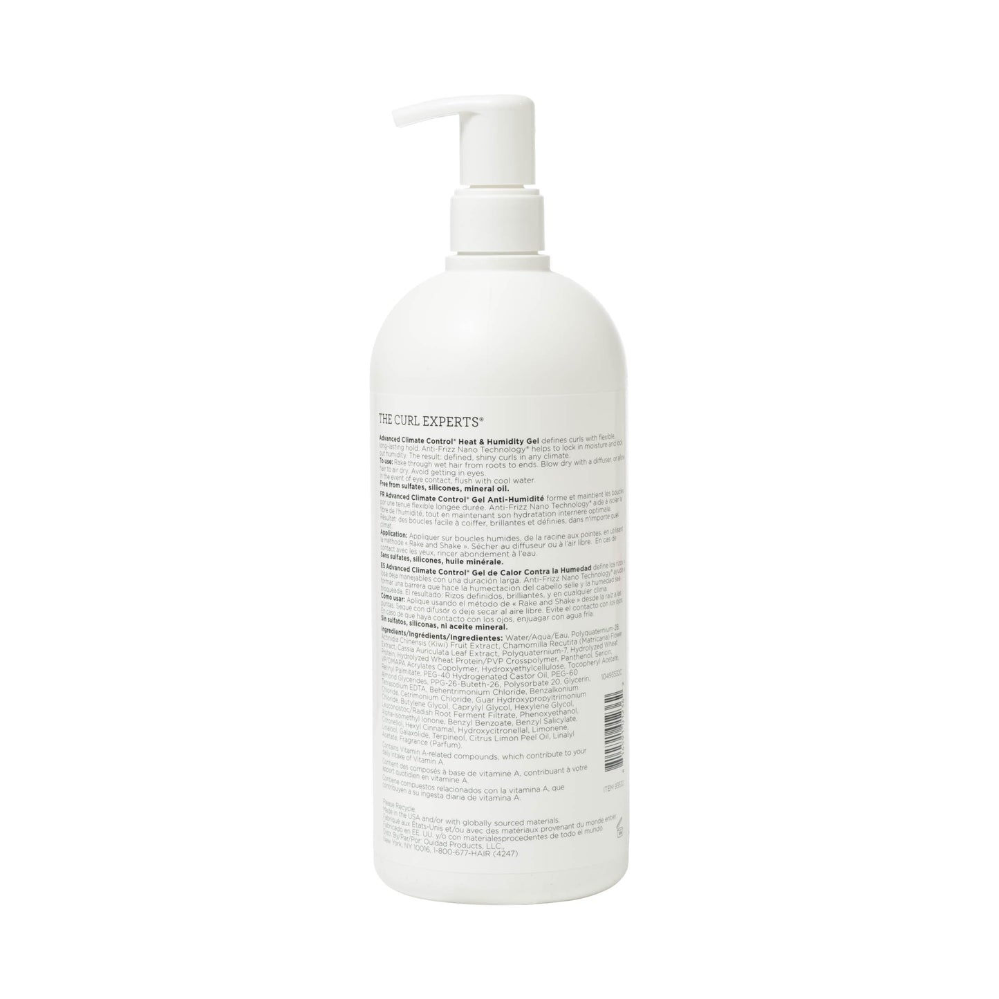 OUIDAD Advanced Climate Control Heat & Humidity Gel, 33.8 Fl Oz