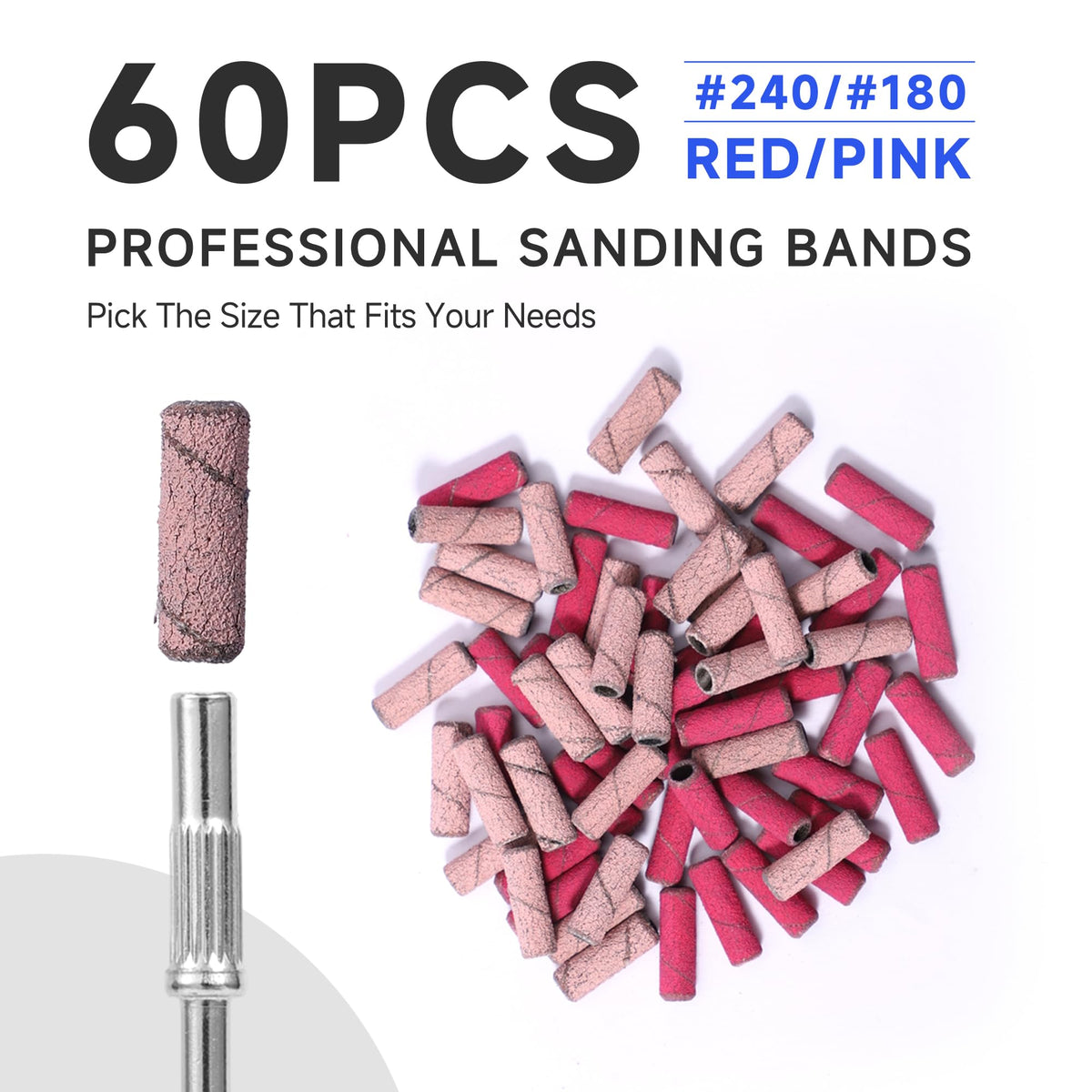Suministros para Uñas GKINIKG Marrones Bandas de Lijado Grano Fino para Manicura y Pedicura