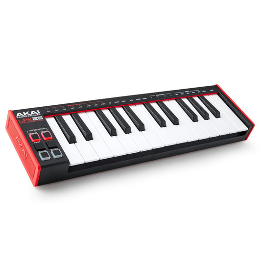 AKAI Professional LPK25 MKII - Тeclado controlador MIDI USB con 25 teclas de sinte sensibles para Mac y PC, arpegiador y software de producción musical