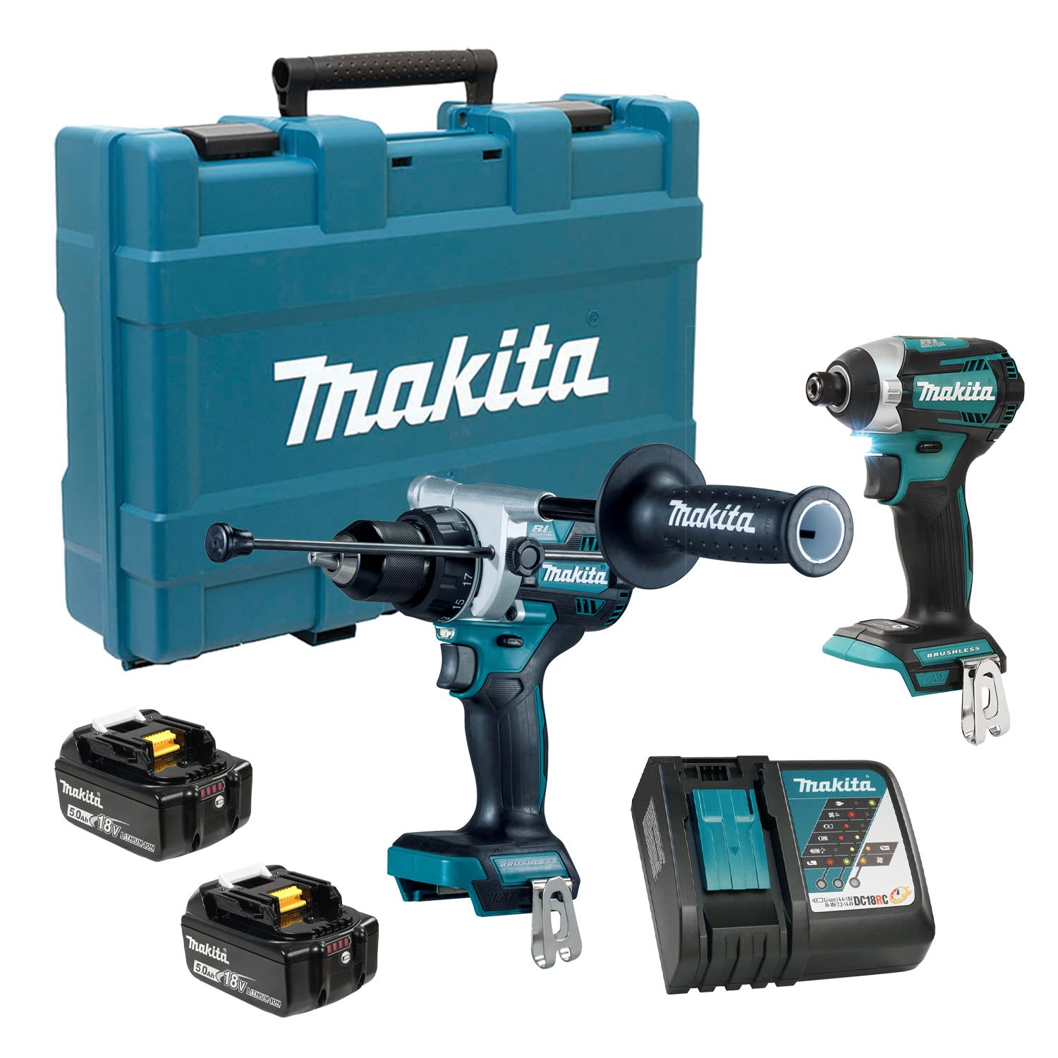 Makita Combo inalambrico 18V (DHP486 Rotomartillo.+ DTD154 Atornillador de impacto.) DLX2412T