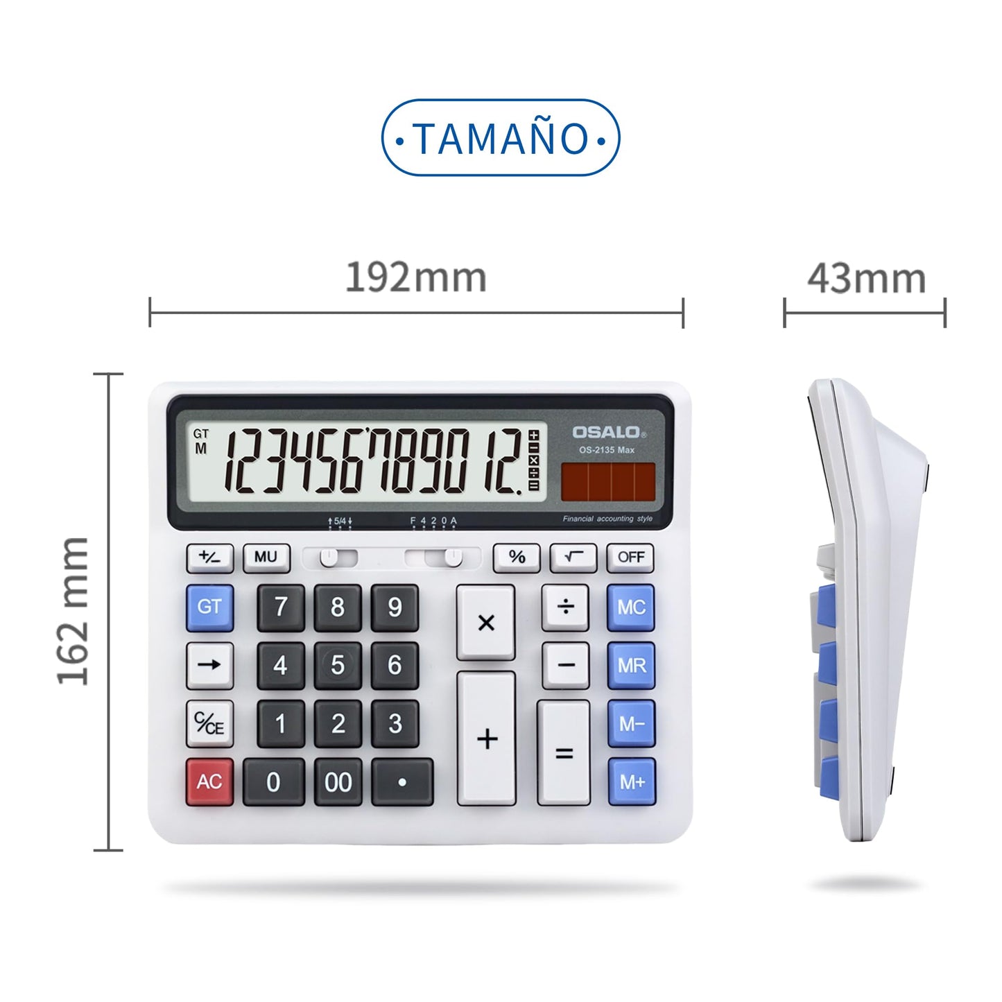 Calculadora de Escritorio Pendancy LCD Extra grande botón de Respuesta Gigante