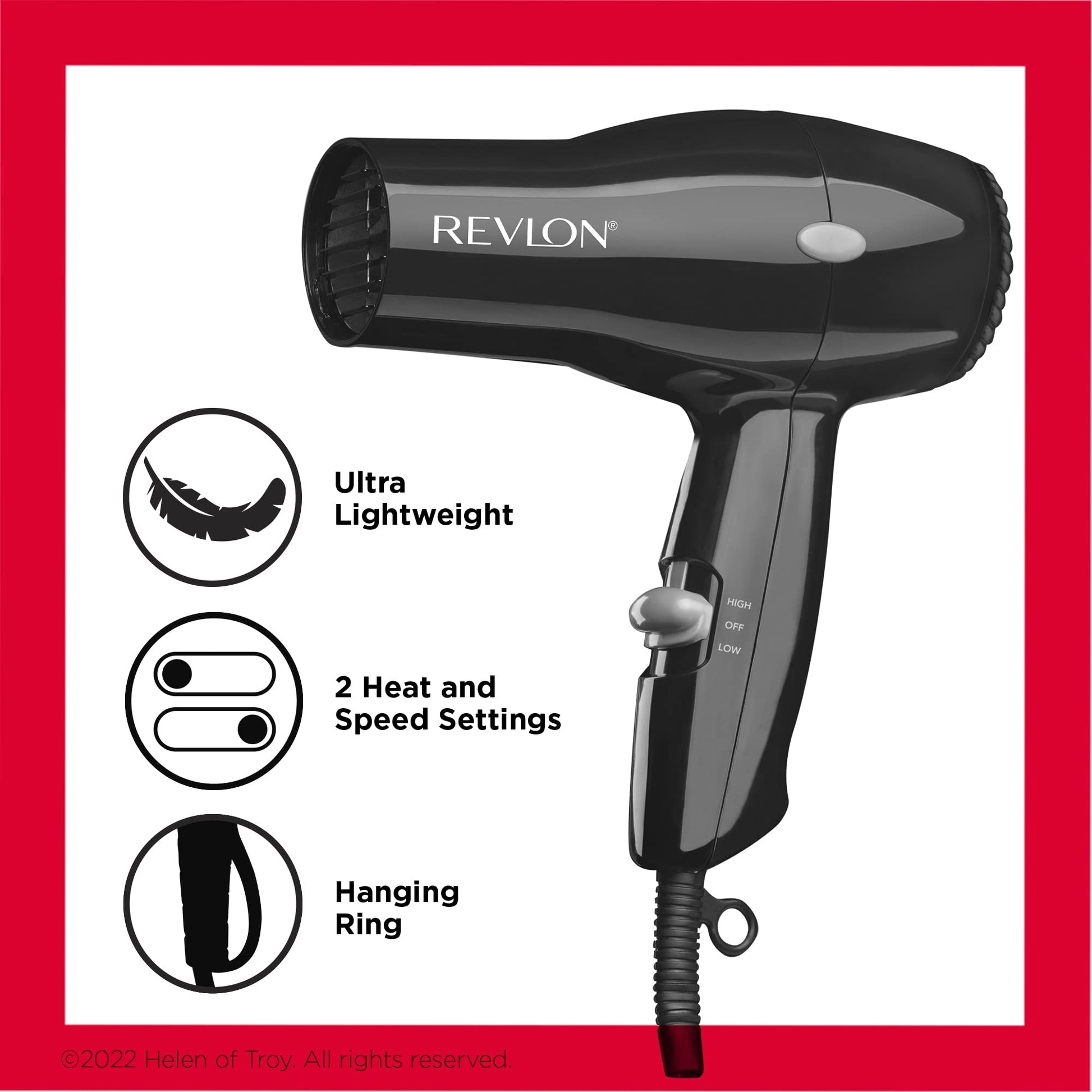 Revlon - Secador turbo Rvdr5034 1875 W, 2 velocidades, negro