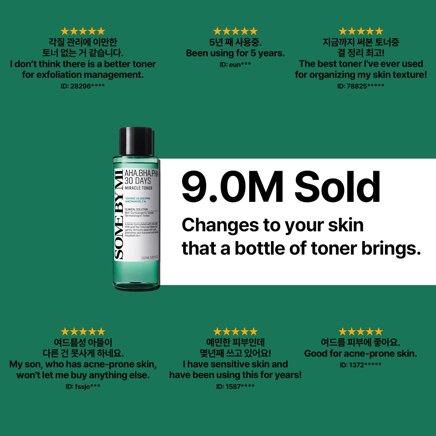 Some By Mi - Tónico AHA BHA PHA 30 Days Miracle Toner