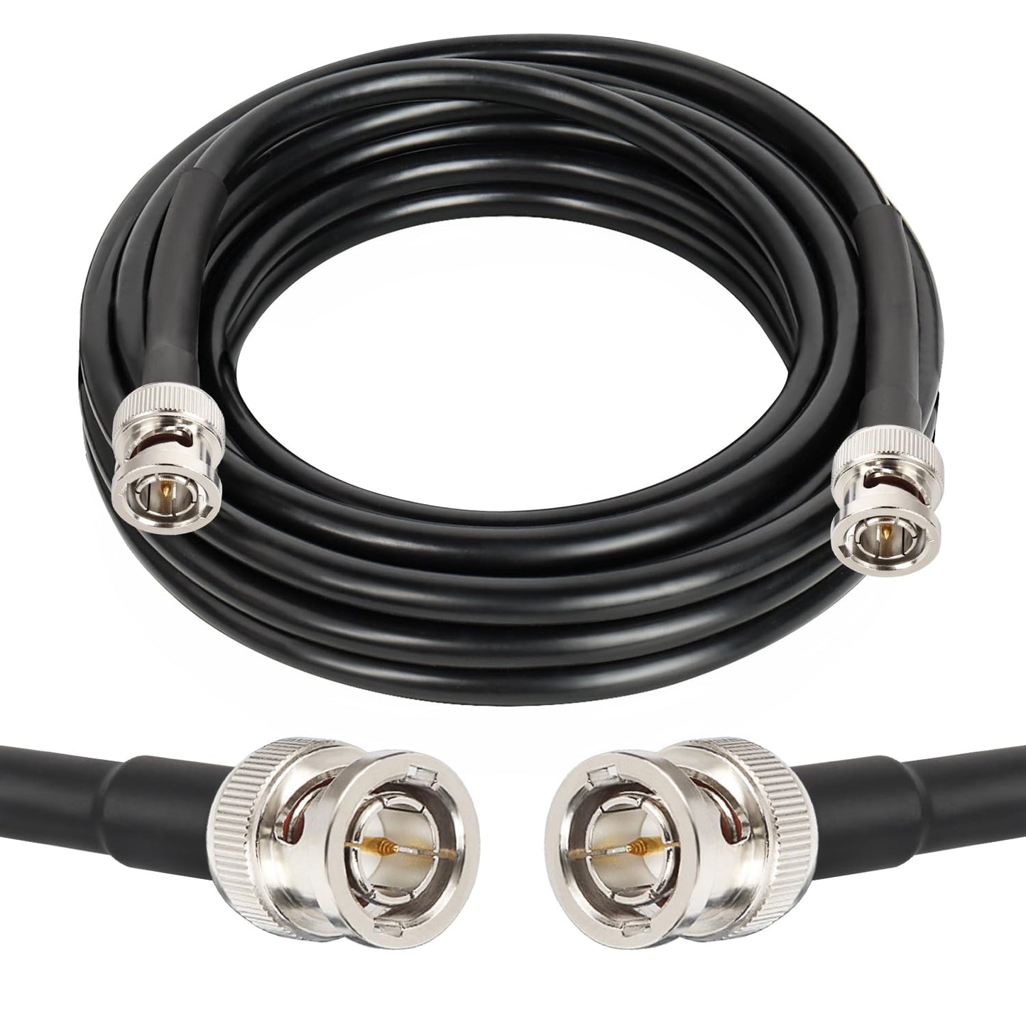 XRDS -RF Cables SDI 12G 15 pies, Cable de Video SDI 3G/6G/12G 75ohm BNC Macho Compatible con HD-SDI/3G/6G-SDI/4K/8K para Convertidor SDI de Cámara de Seguridad de Video