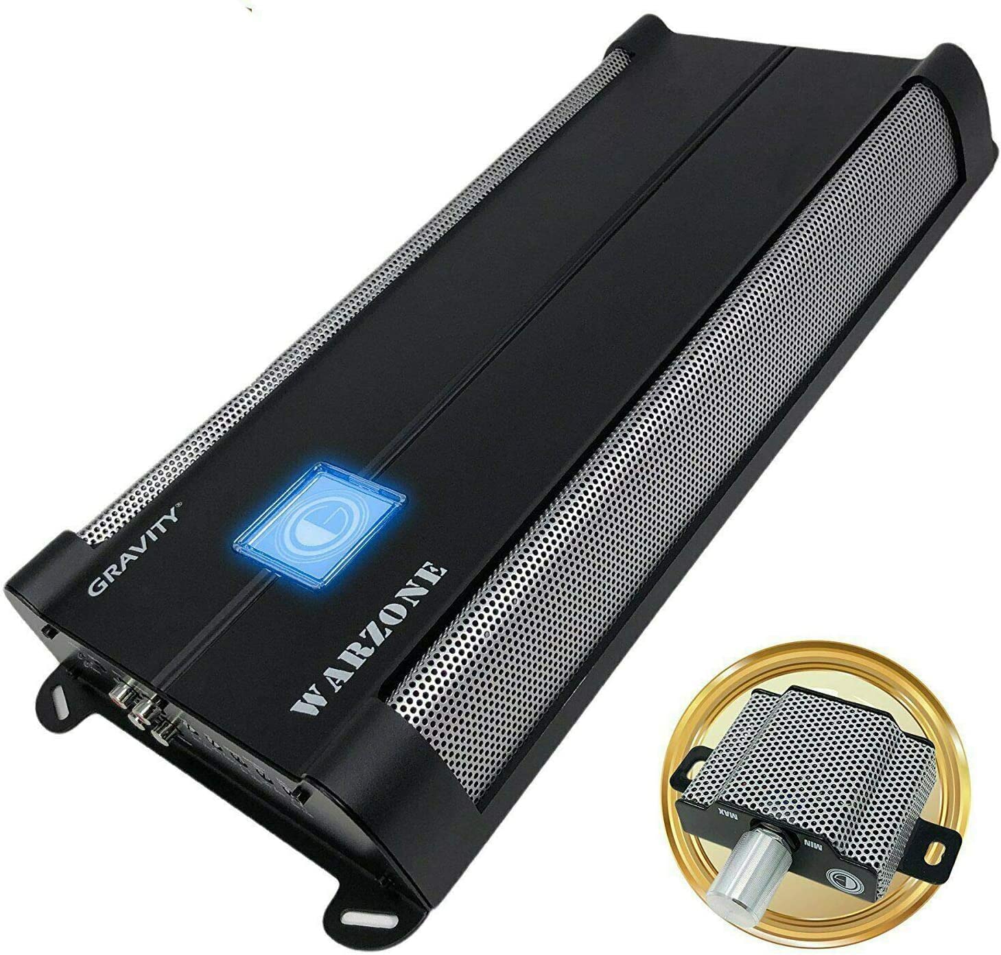 Gravity Audio Amplificadores de Coche WZ6000.1D Warzone 6000 W Clase D Amp 1/2/4 Ohm Estable con subcontrol Remoto