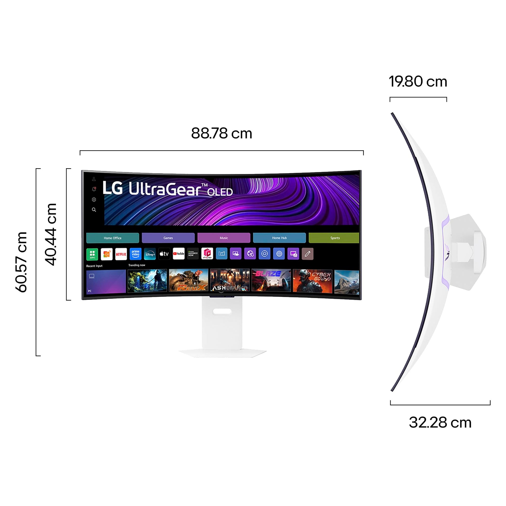 LG Monitor Curvo para Juegos Ultragear™ OLED WQHD de 39, 240 Hz, 0,03 ms, Compatible con G-Sync, 800R, con webOS