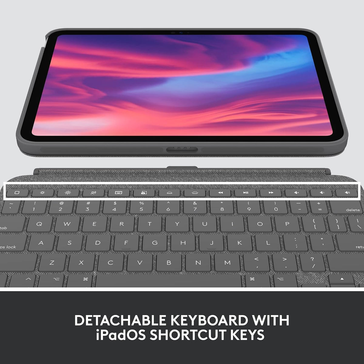 Funda para Teclado Logitech Combo Touch Gris Oxford Desmontable Retroiluminada para iPad 10ª Generación Reacondicionada