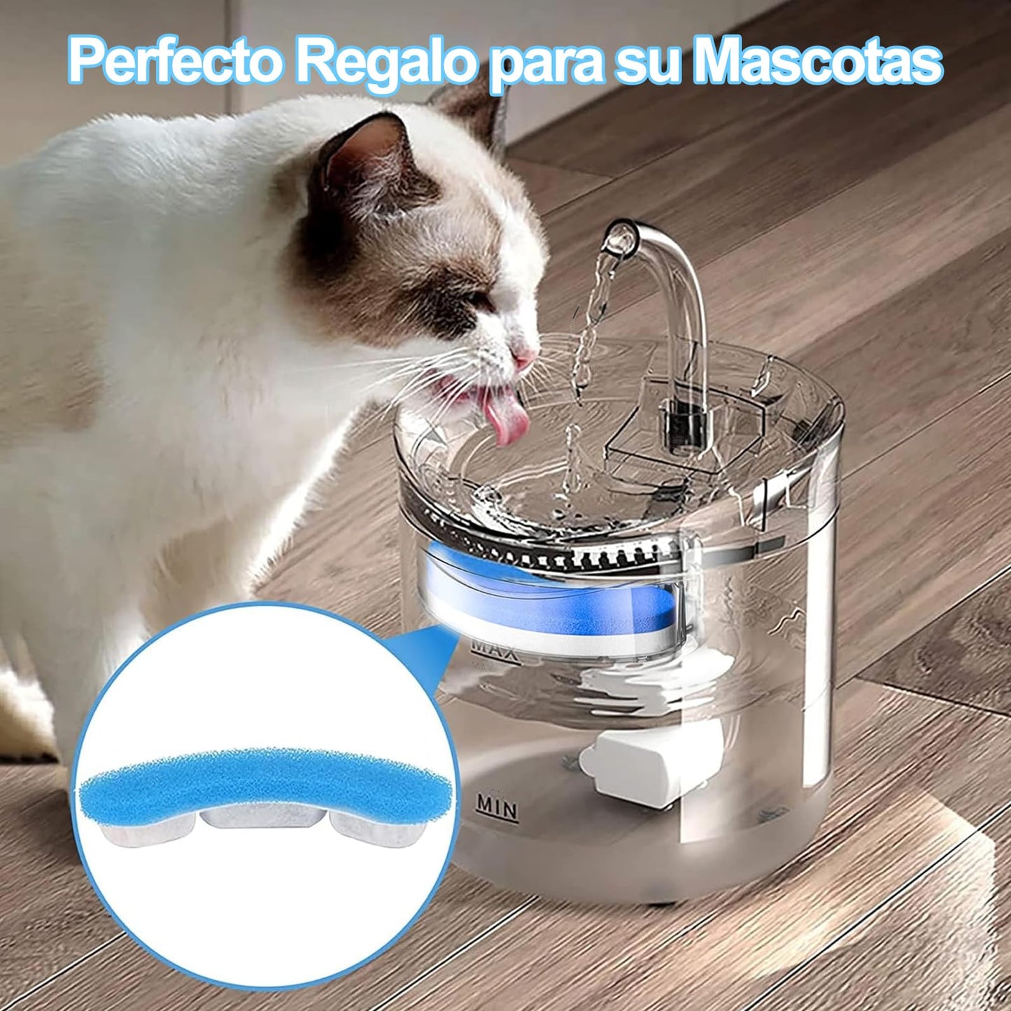 Filtro para Fuente de Gatos Rispetit 10 Piezas con Resina y Carbón Activo para Mascotas