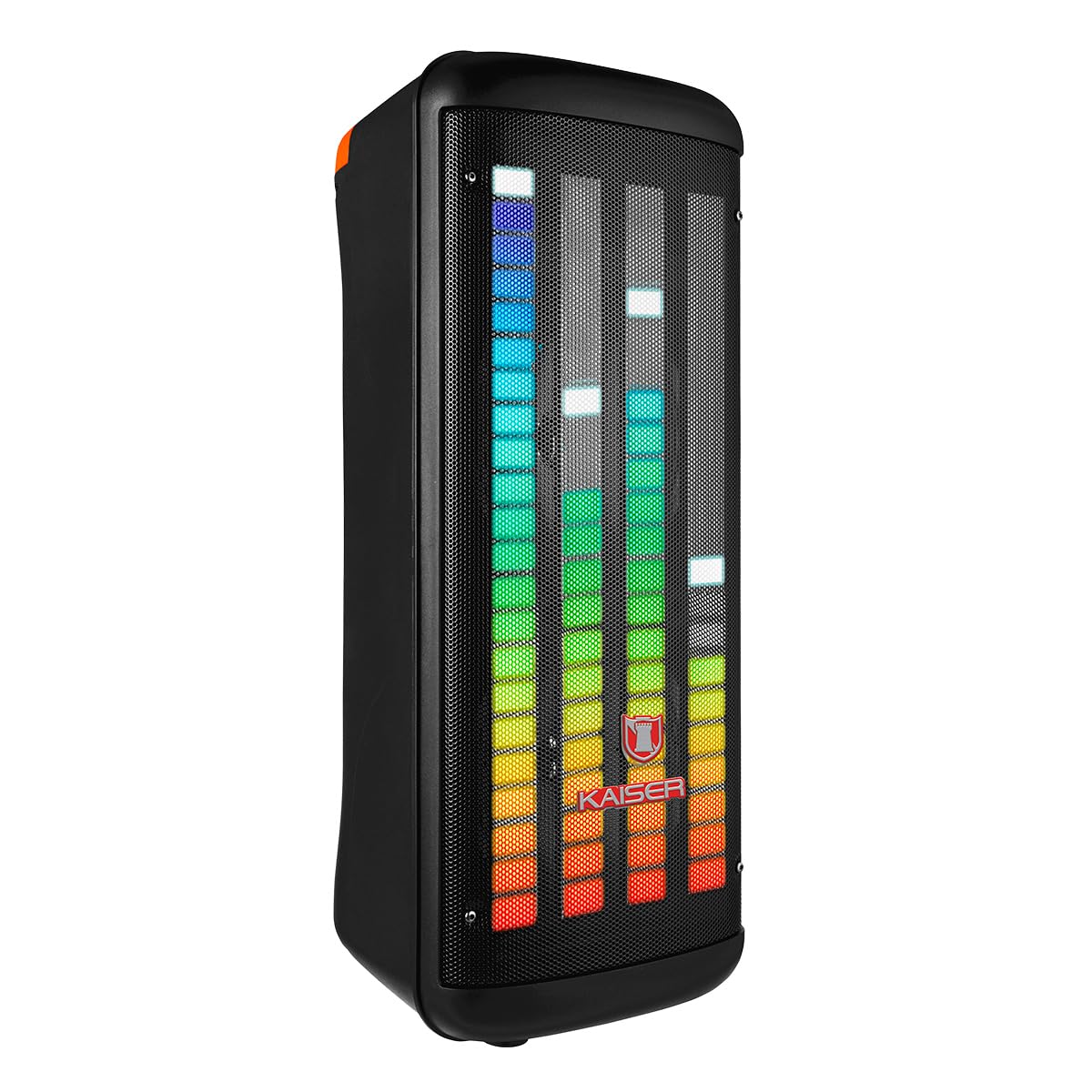 Kaiser Bocina con micrófono alámbrico Bluetooth 2x8 pulg 7,200 W PMPO y luz de Ecualizador MSA-0109