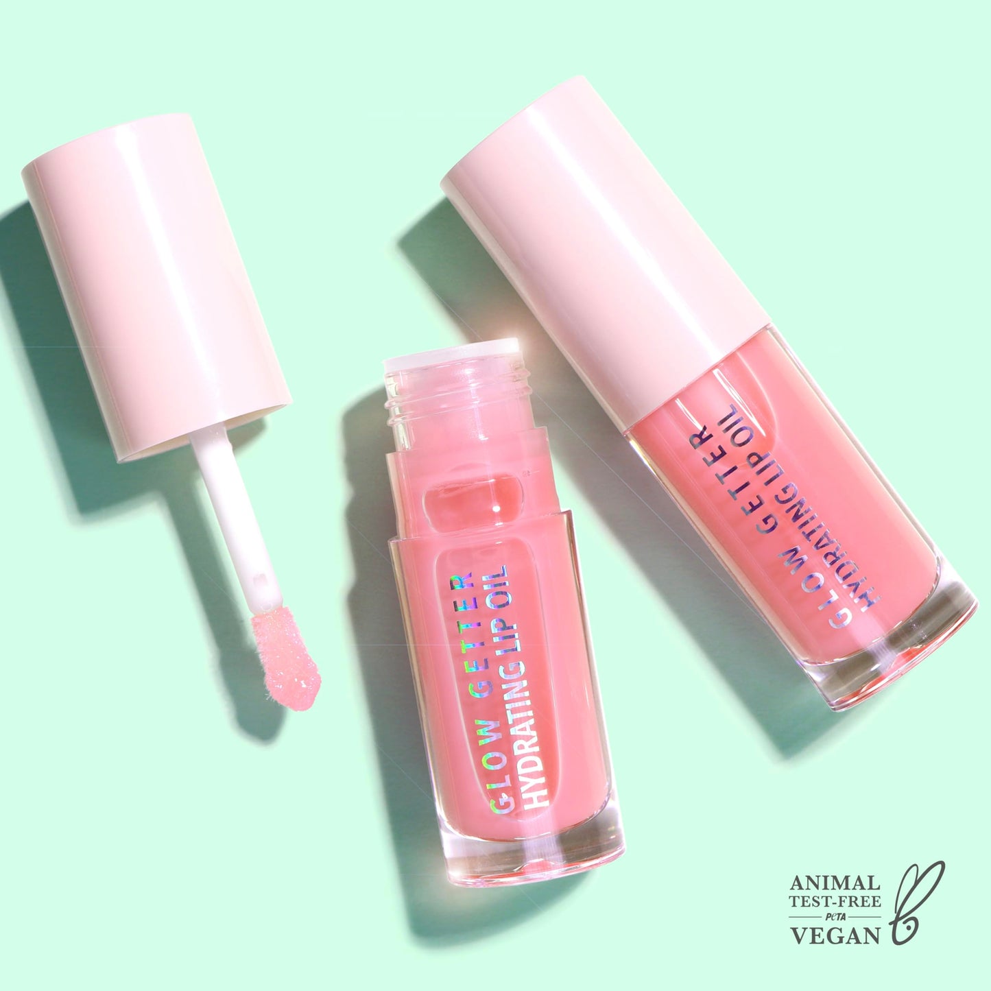Lip Oil Moira Glow Getter Hydrating Lip Oil (009, Bubble Pink)