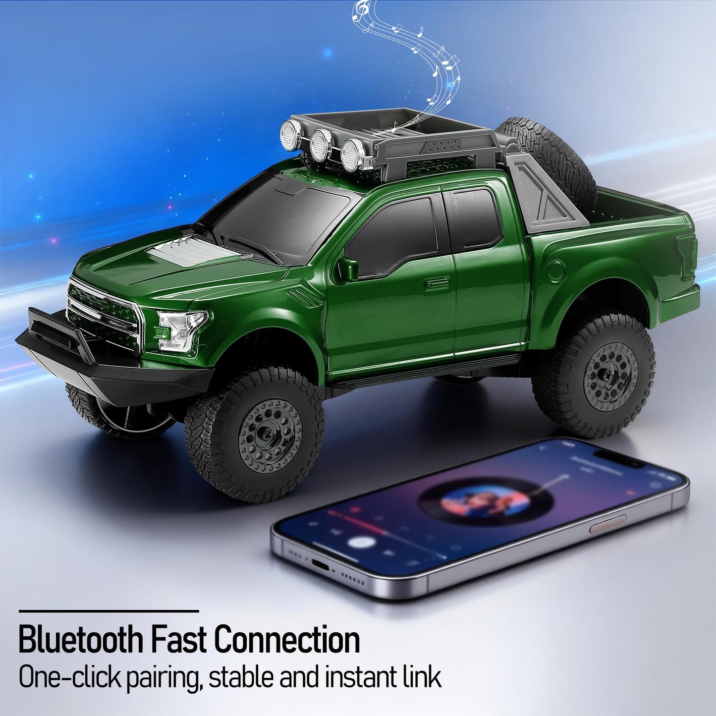WSTER WS-589 - Altavoz Bluetooth para camioneta todoterreno, color verde