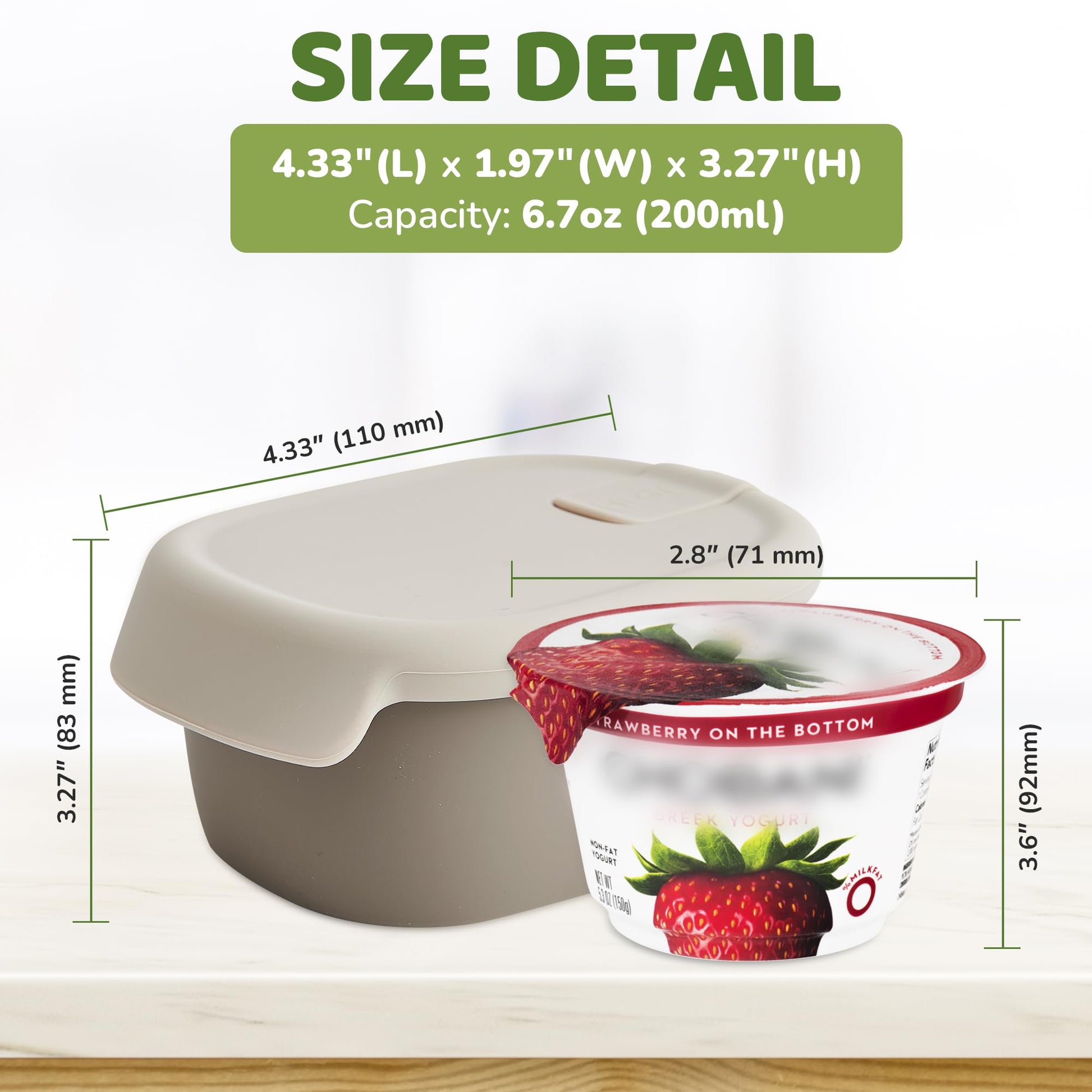 Firgi - Recipientes de silicona de almacenamiento de alimentos para bebés con tapa hermética, sin BPA, a prueba de fugas, aptos para microondas y lavaplatos, recipientes reutilizables para aperitivos