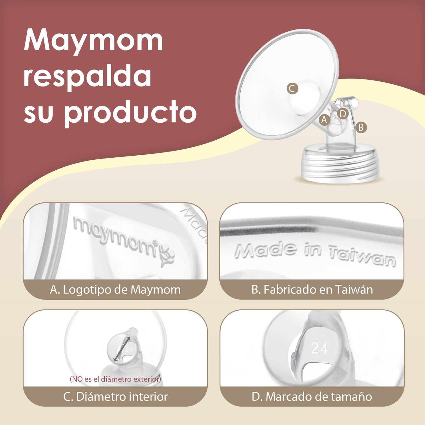 Embudo de 27 mm y Válvula tipo Pato Maymom, compatible con S1, S2 y 9 Plus; repuestos no originales; reemplaza el Embudo y la Válvula tipo Pato de la bomba S2 de Spectra.