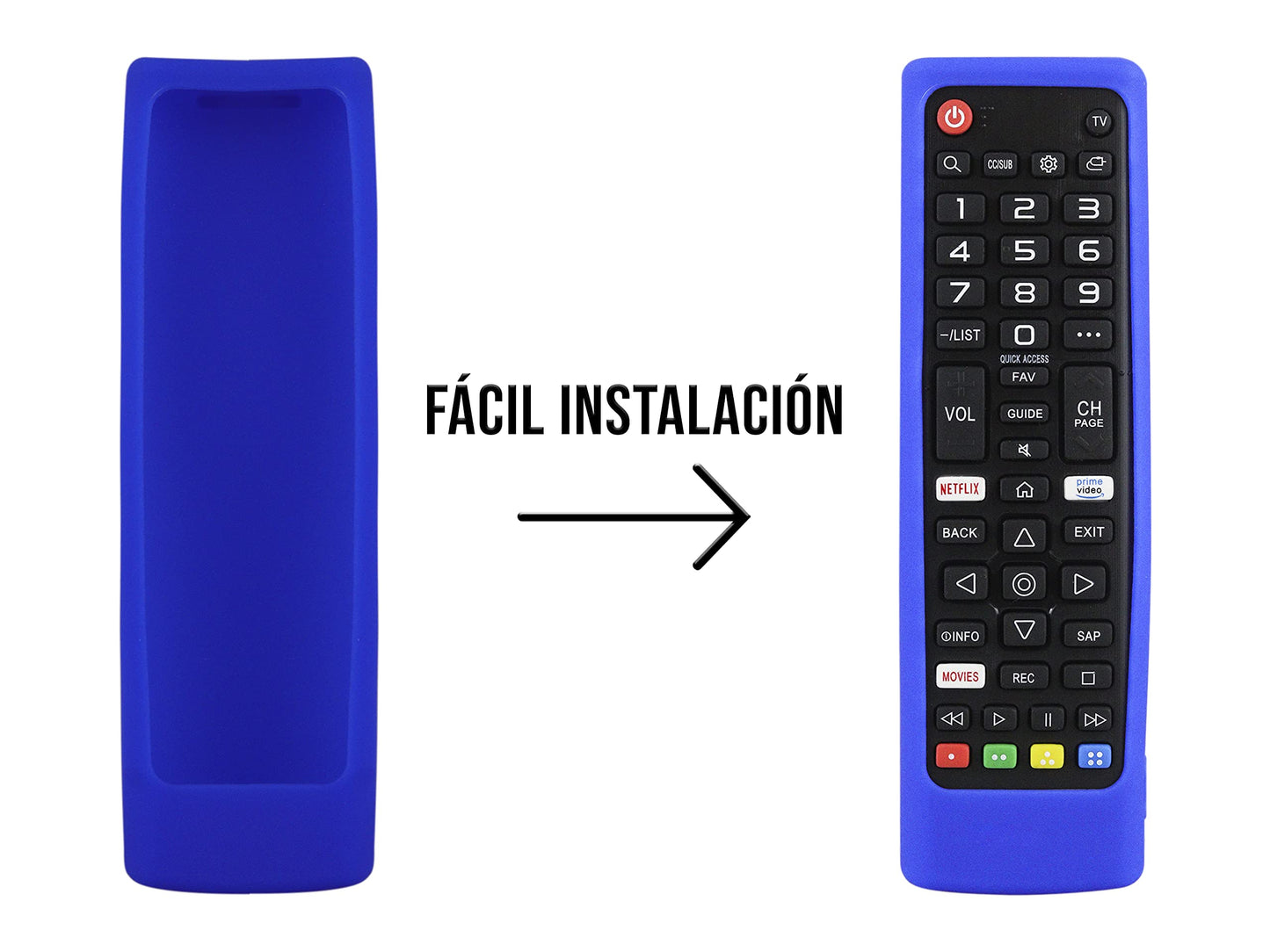 Funda para Control LG AKB75095307 AKB75375604 AKB74915305 Universal a Prueba de Golpes Protectora Silicon Case Protector (Blue)