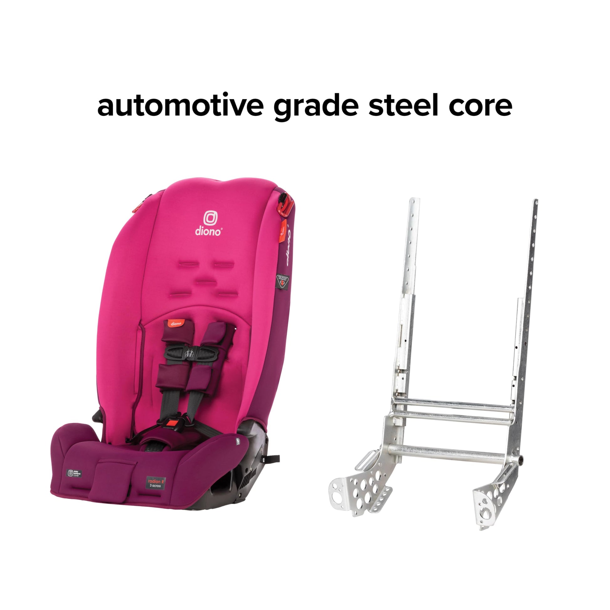 Diono Radian 3R, asiento de coche convertible 3 en 1, orientado trasero y orientado hacia adelante, asiento de coche de 10 años, ajuste delgado de 3 pulgadas, flor rosa