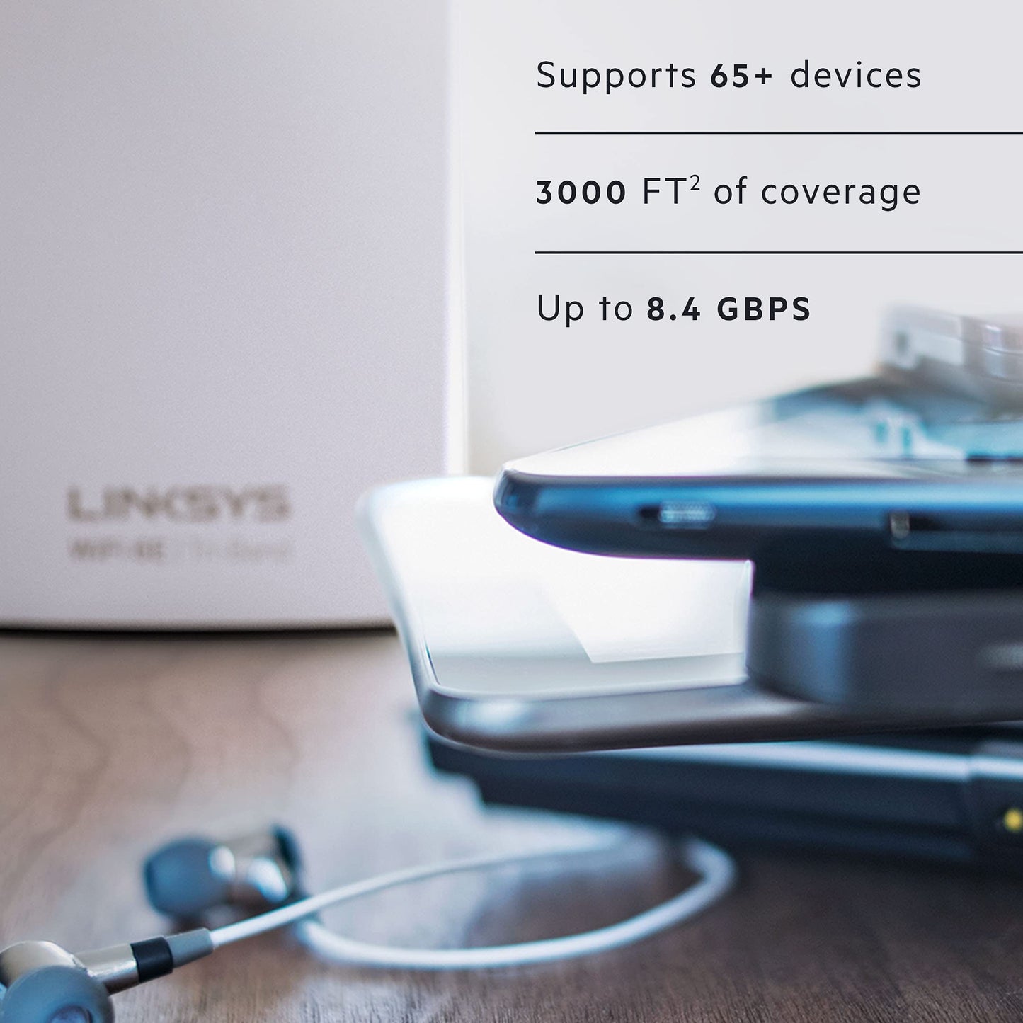 Linksys Atlas MAX 6E: Sistema WiFi 6E de Malla de Triple Banda, 1 Paquete
