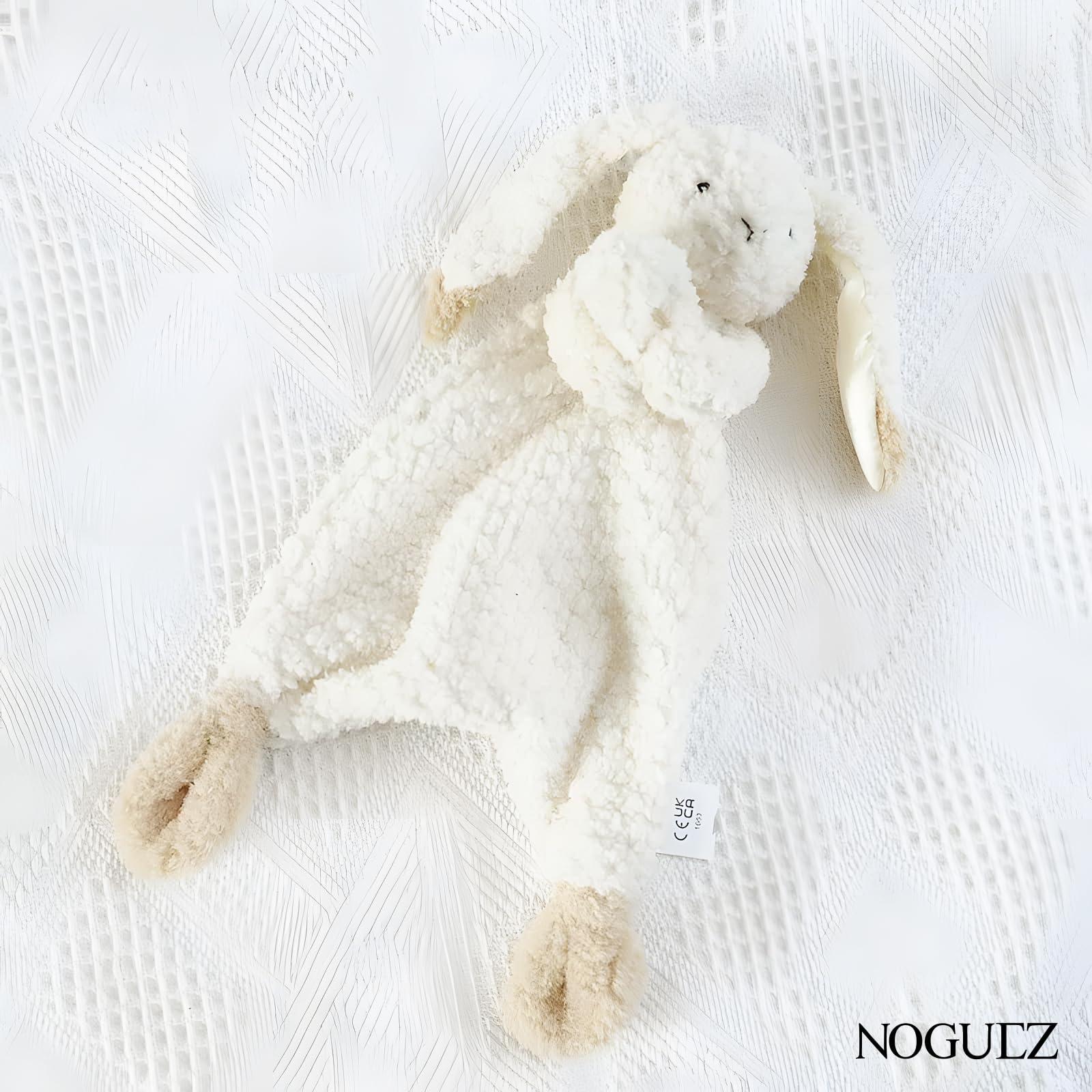 Carlsen. Conejo de Peluche Super Suave de Apego para Bebé, Toallita para Chupón, Conejito Abrazable para Dormir, Bunny Plush. (Beige)