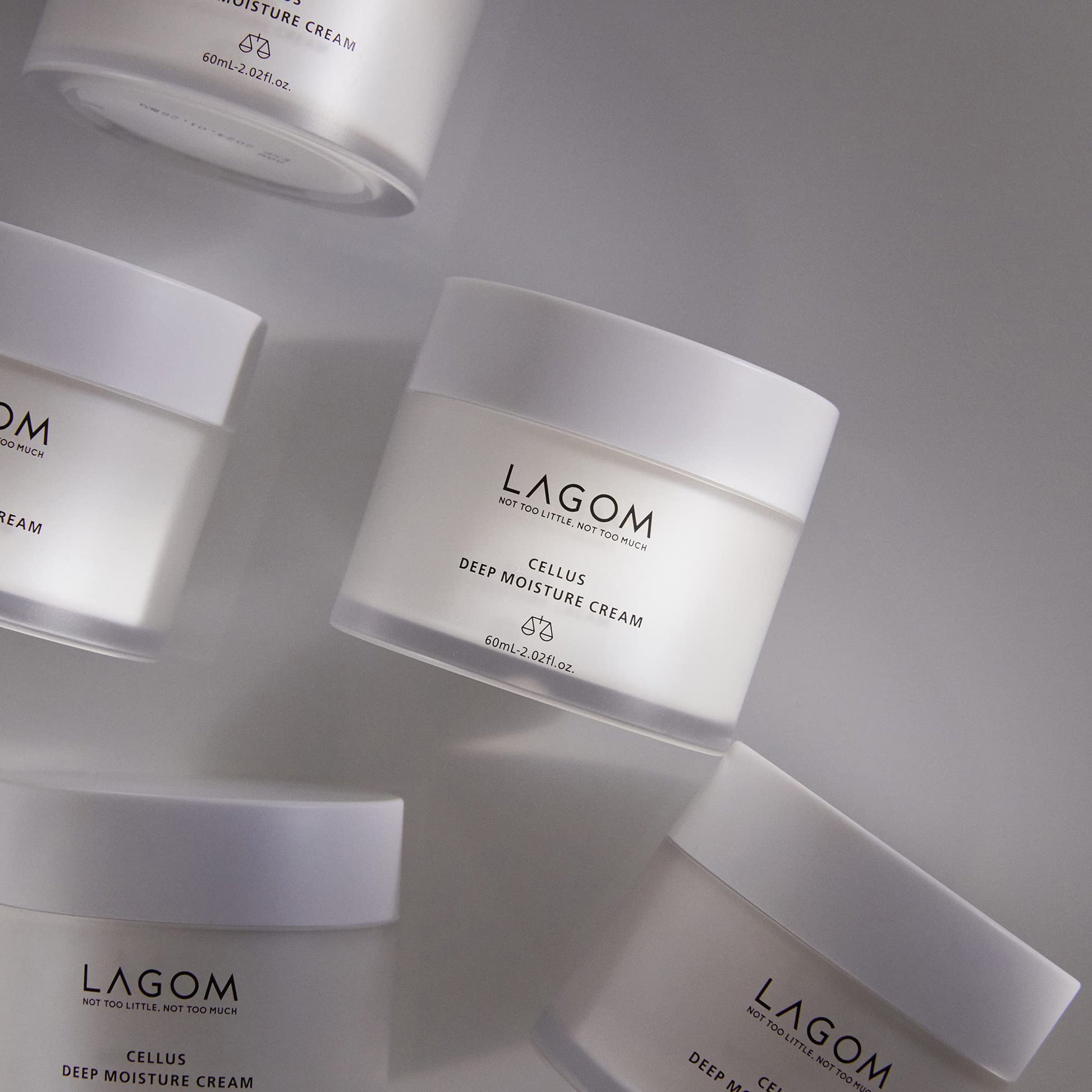 LAGOM Cellus Deep Moisture Cream Humectante Vegano Natural Aceite De Jojoba Ceramida Pantenol Sin Aroma Herbal Loción Hidratante Cara Sedosa Para Toda Piel Facial Sensible Seco Graso 60ml 2.02oz