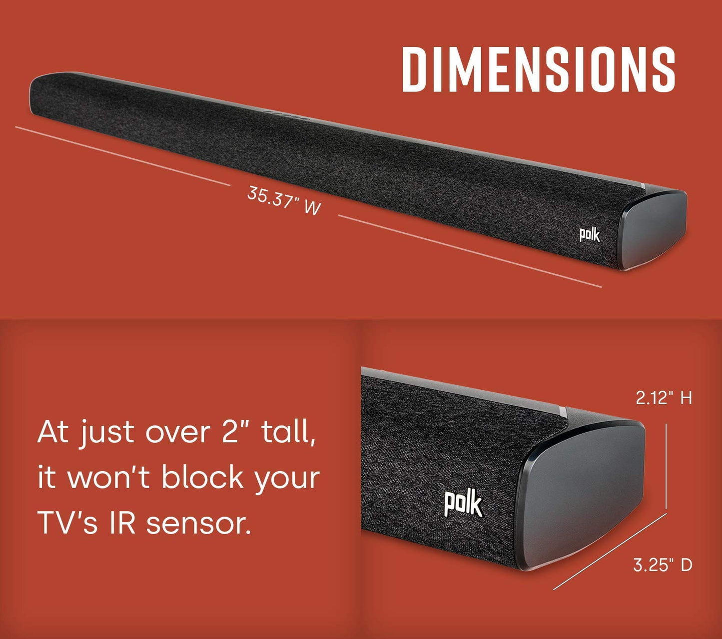 Polk Audio Signa S3 - Barra de Sonido Ultra Delgada para TV y subwoofer inalámbrico con Chromecast Integrado, Compatible con televisores 8K, 4K y HD | Wi-Fi, Bluetooth | Funciona con Google Assistant