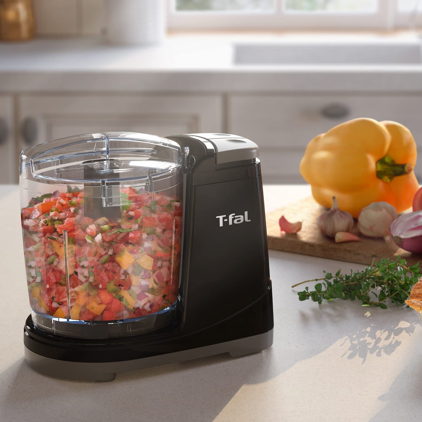 Procesador de Alimentos T-fal Negro Max Chopper con Dos Velocidades y Capacidad de 700 ml