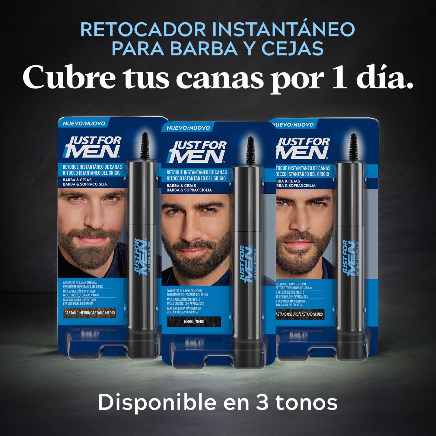 Just For Men Retoque Instantáneo de Canas y Cejas Negro